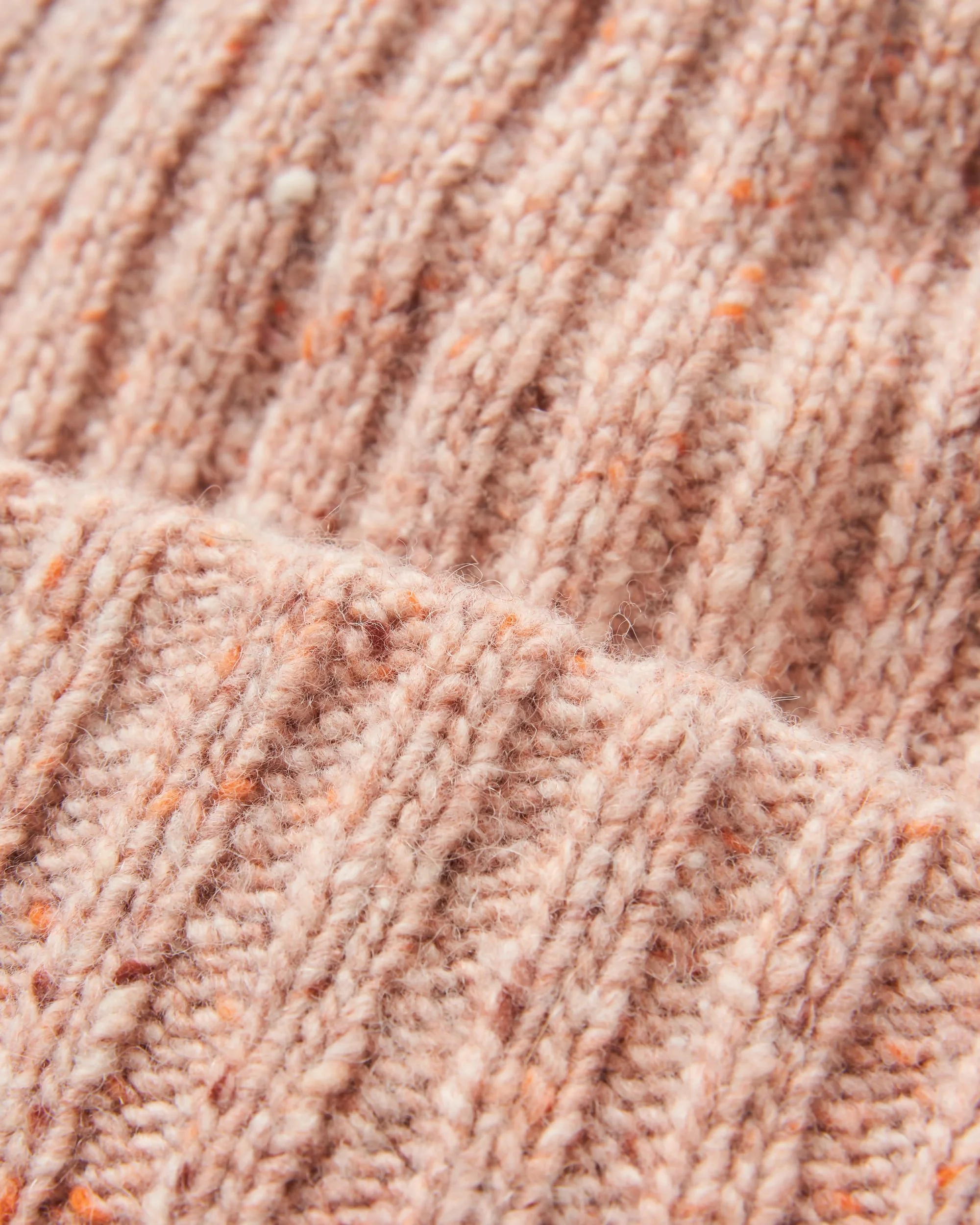 Fisherman Merino Wool Beanie - Blush - Image 5