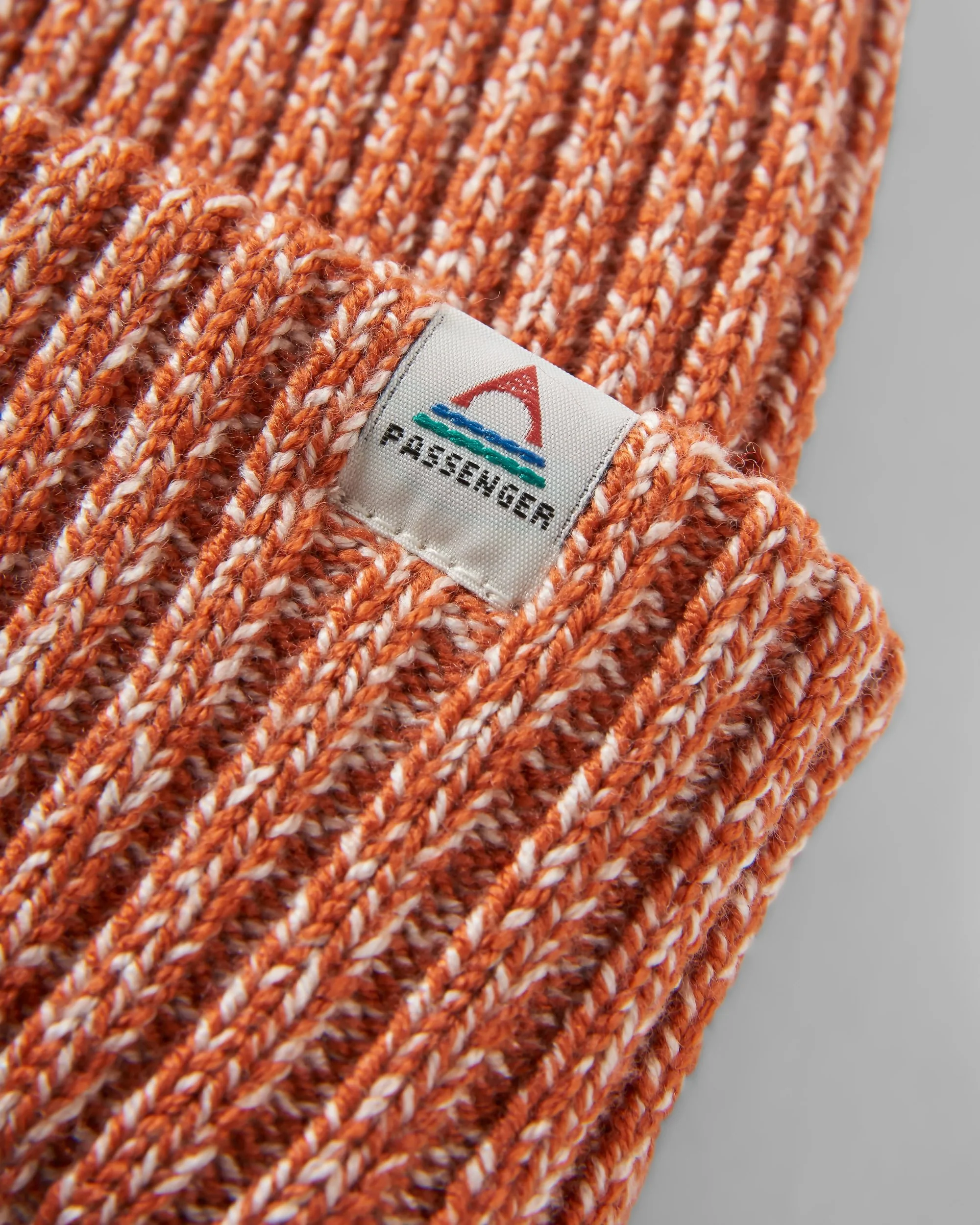 Fisherman Marl Beanie - Burnt Orange - Image 5