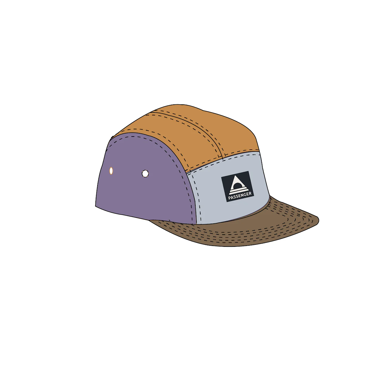 Fixie 5 Panel Cap - Purple Haze - Image 6