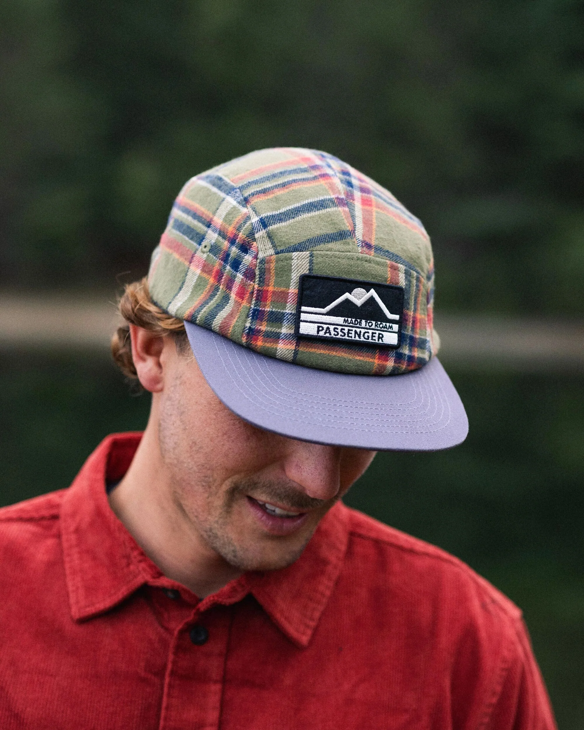 Fixie Flannel 5 Panel Cap - Khaki Check - Image 2