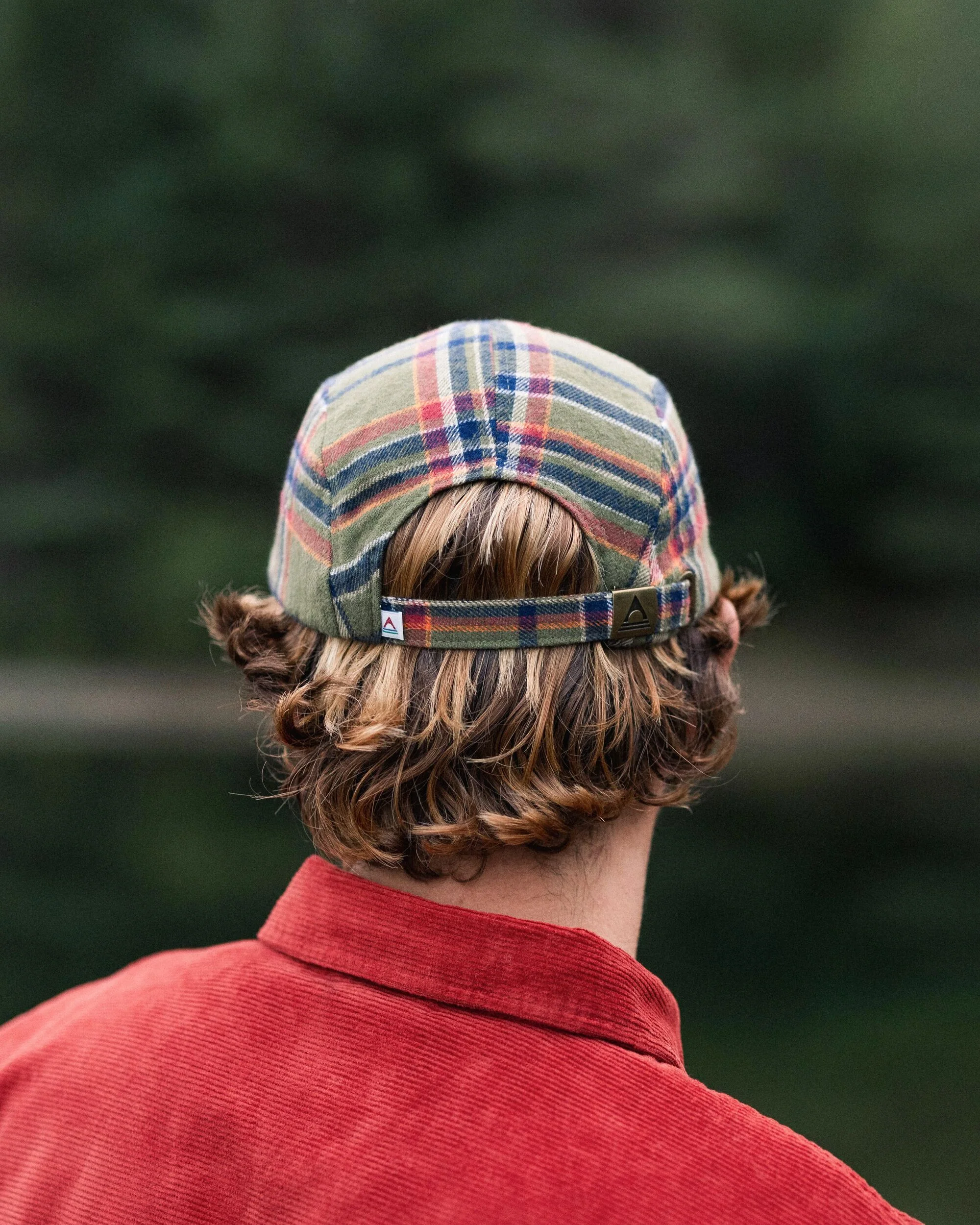 Fixie Flannel 5 Panel Cap - Khaki Check - Image 3