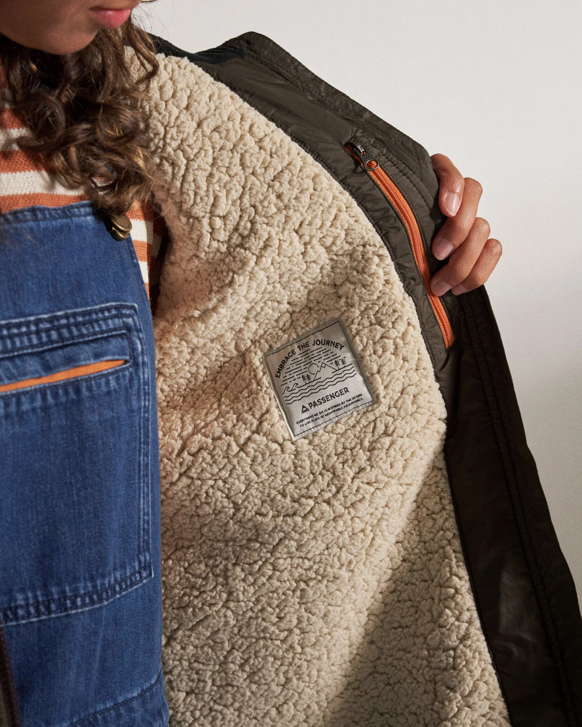 Flora Sherpa Lined Parka - Coffee - Image 10