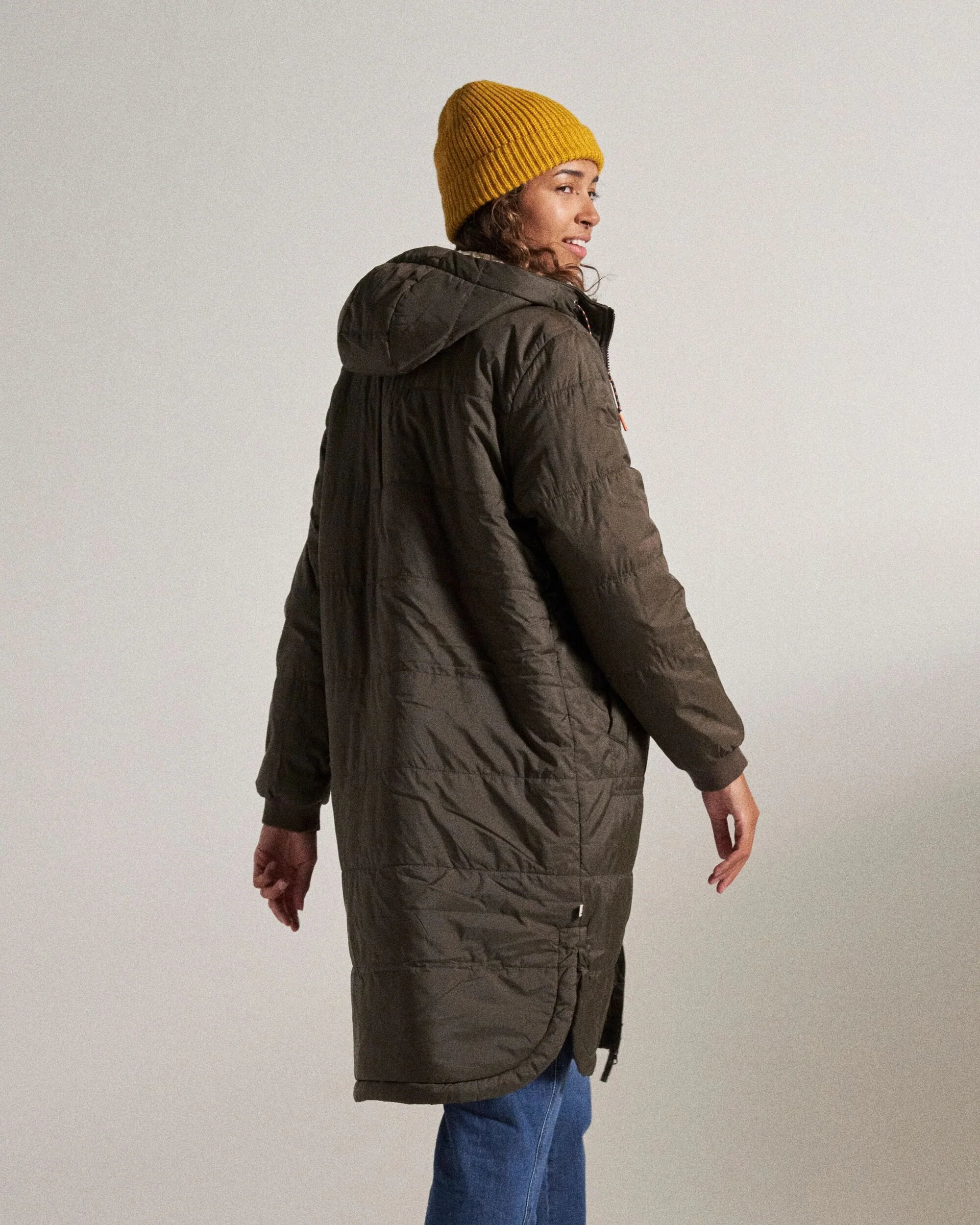 Flora Sherpa Lined Parka - Coffee - Image 4