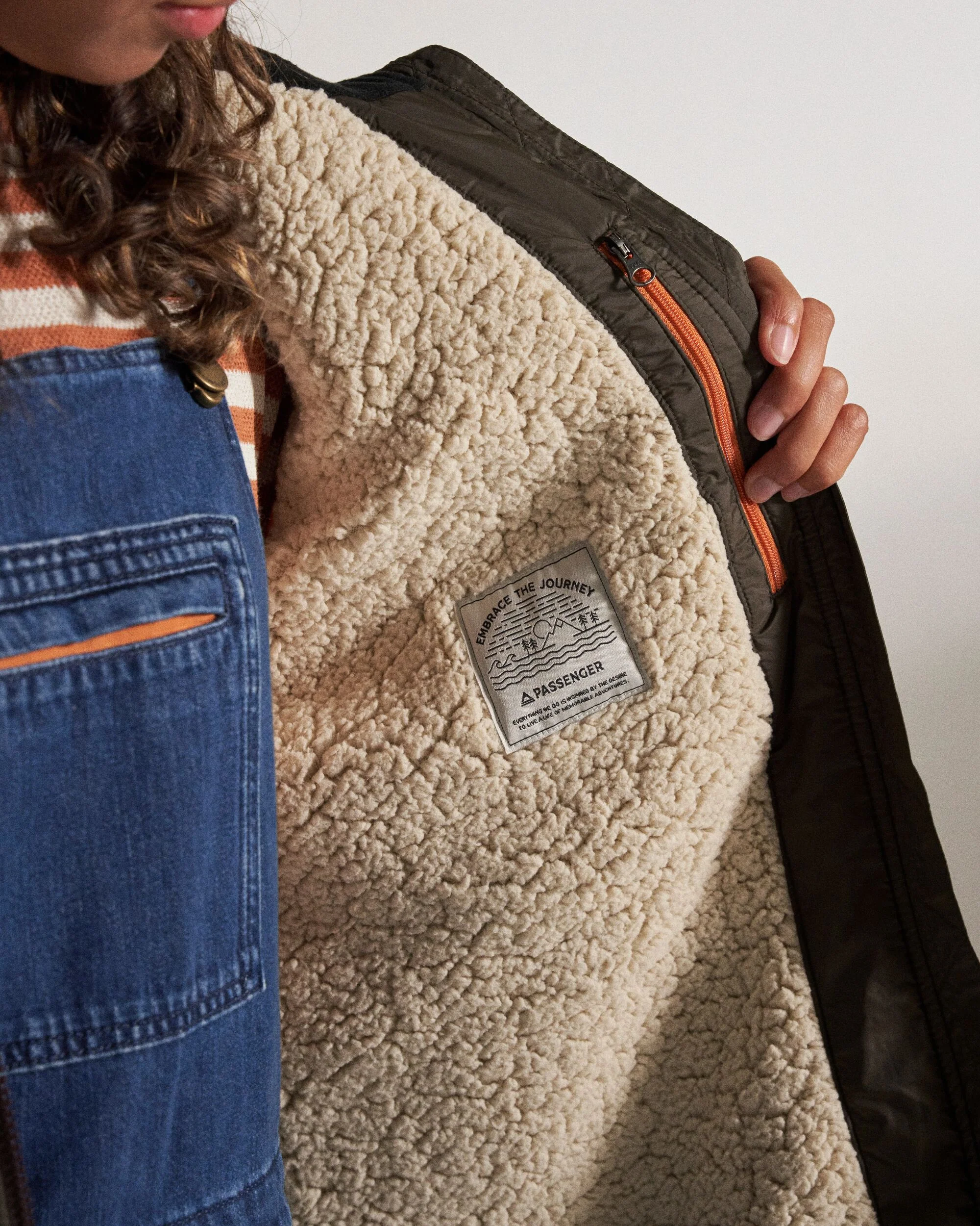 Flora Sherpa Lined Parka - Coffee - Image 6