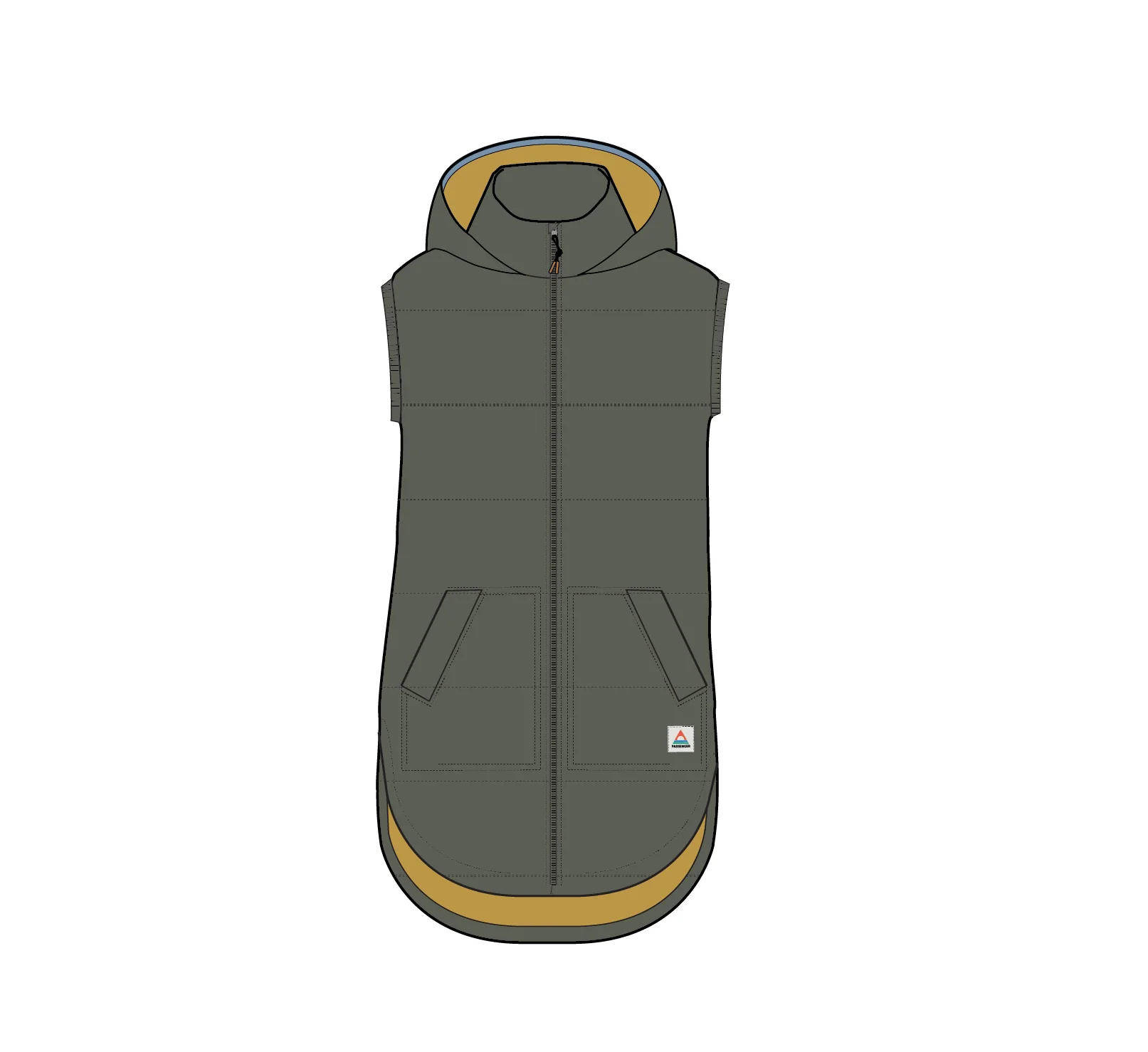 Flora Sherpa Lined Gilet - Dusty Olive - Image 11