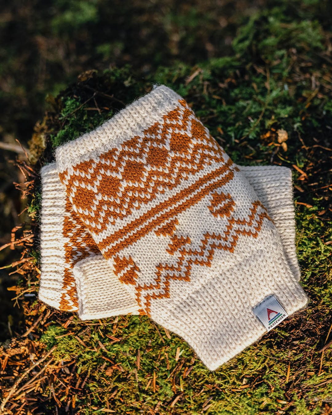 Flurry Fleece Lined Fingerless Mittens - Glazed Ginger - Image 6