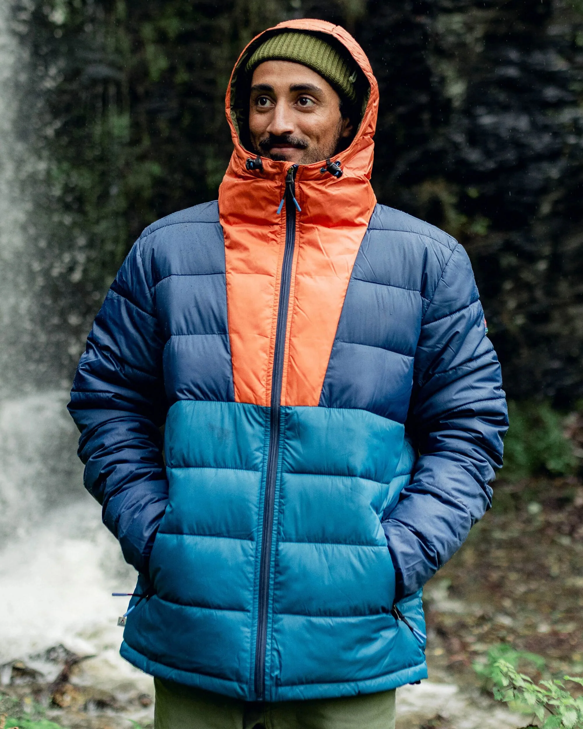 Flynn Insulated Jacket - Rich Navy/ Burnt Orange - Image 3