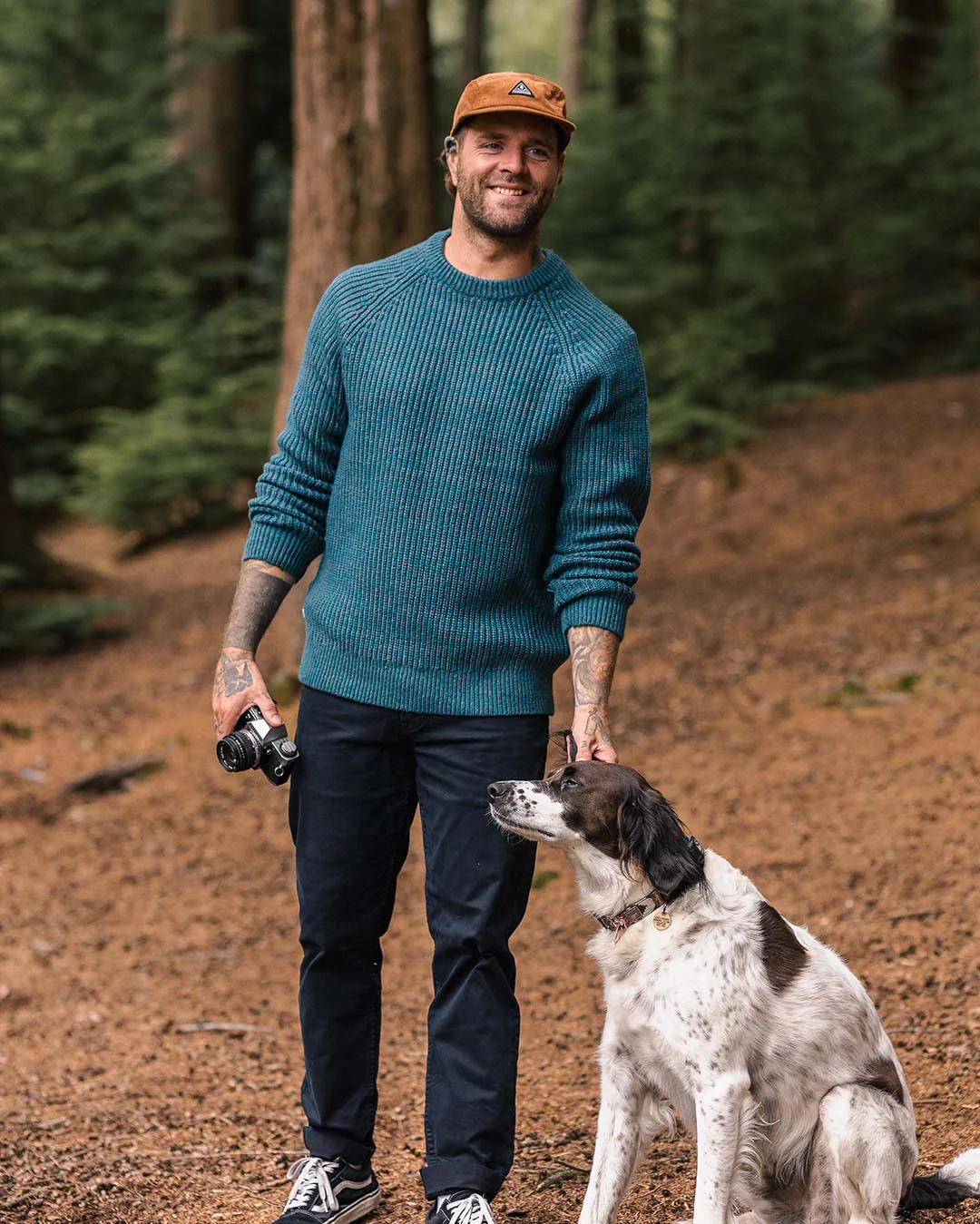 Fog Knitted Jumper - Deep Teal - Image 2