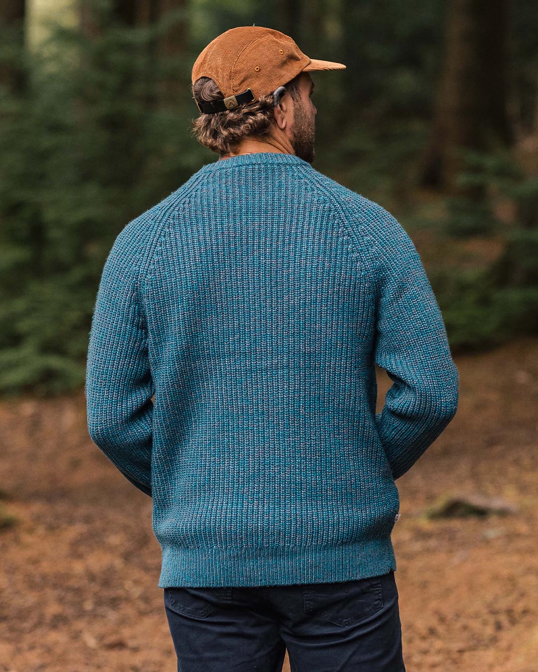 Fog Knitted Jumper - Deep Teal - Image 3