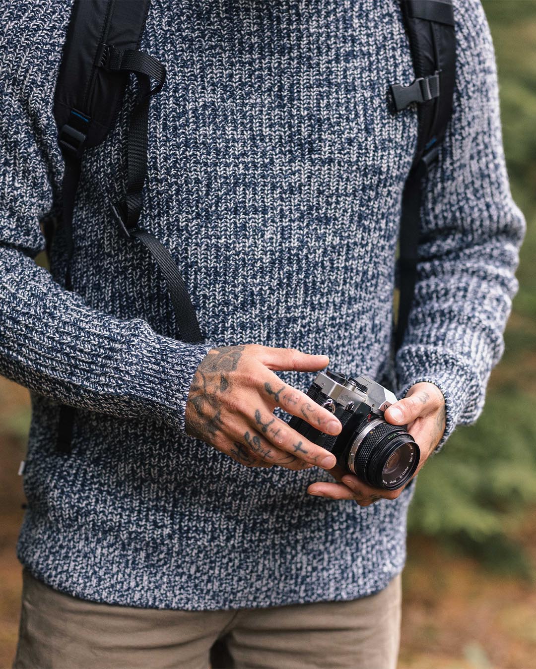 Fog Knitted Jumper - Grey Marl - Image 4