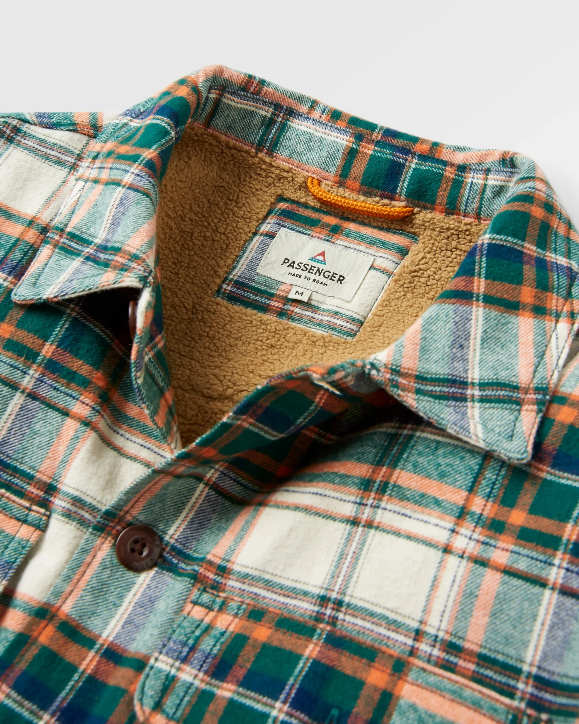 Freestyle Sherpa-Lined Overshirt - Birch/Rain Forest Check - Image 9