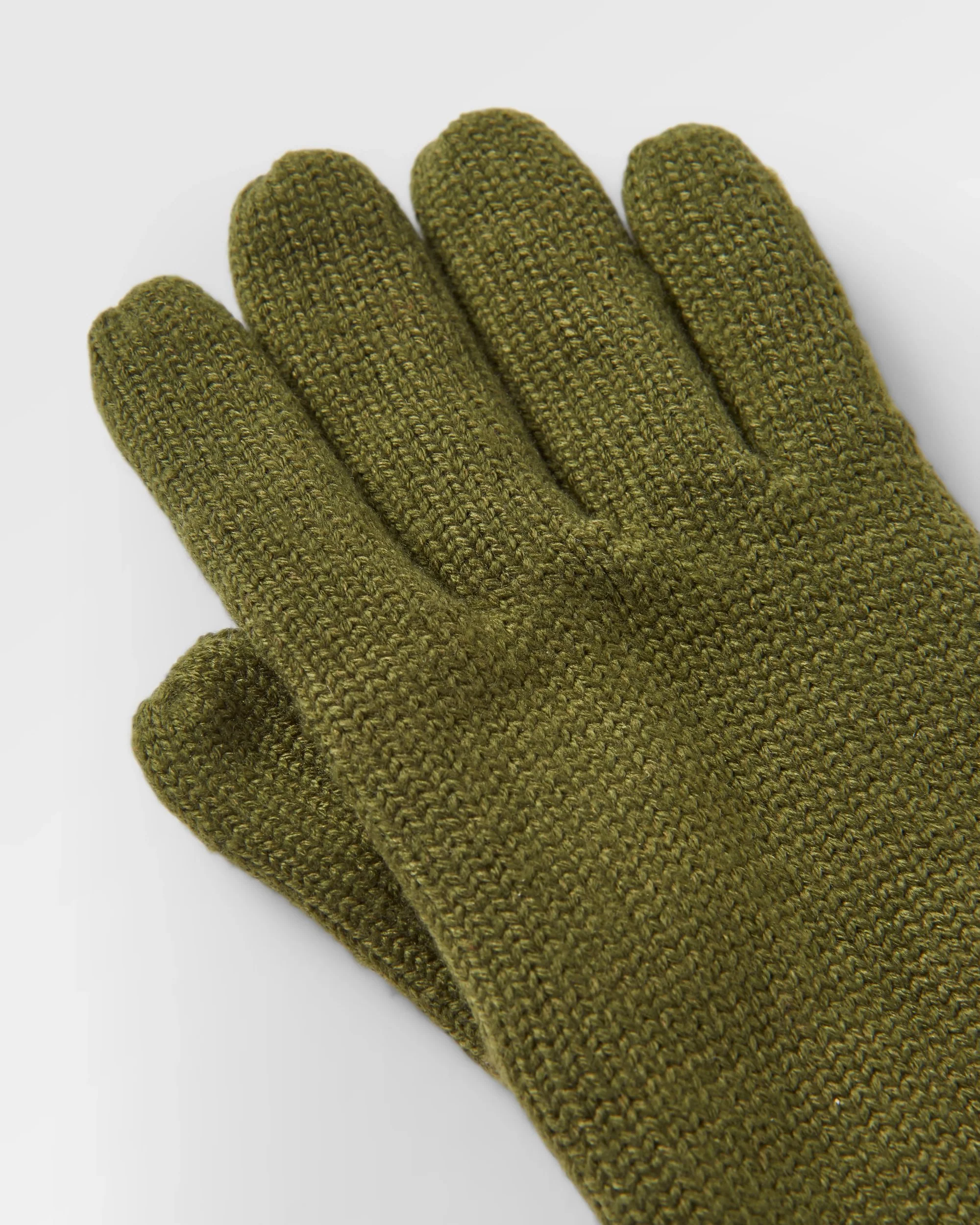 Gale Knitted Gloves - Khaki - Image 4