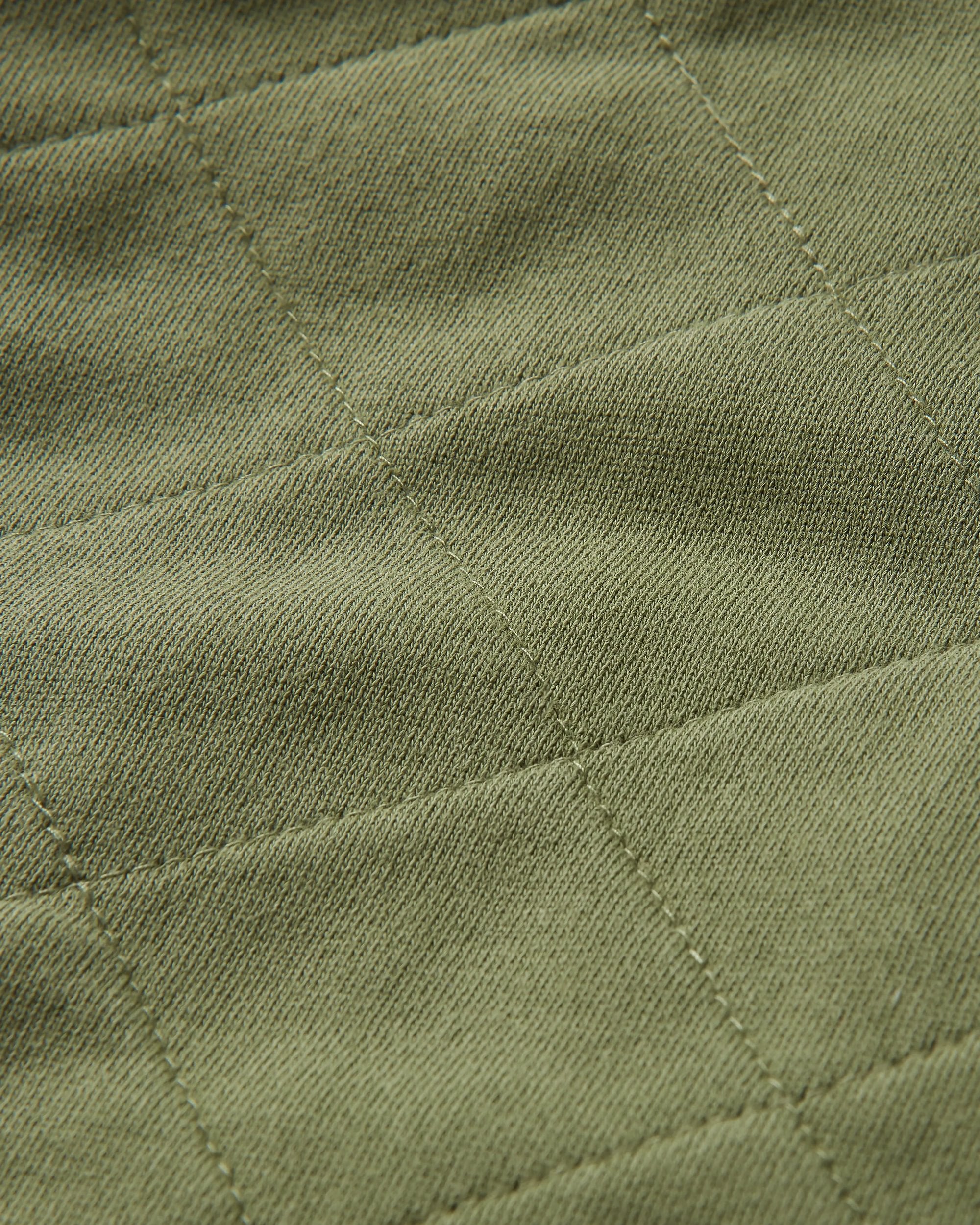 Getaway Quilted Full Zip Hoodie - Khaki - Image 12