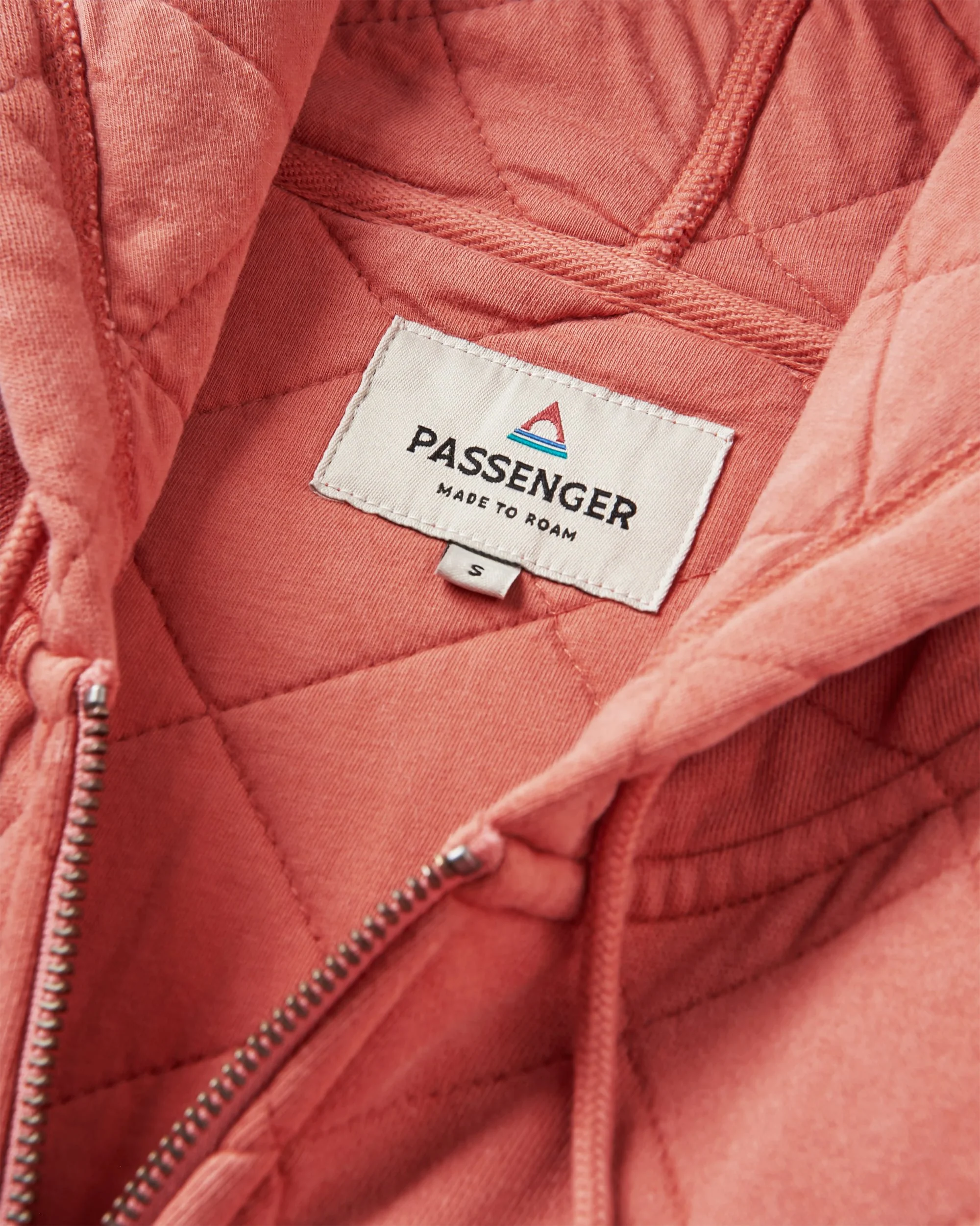 Getaway Quilted Full Zip Hoodie - Burnt Orange - Image 8
