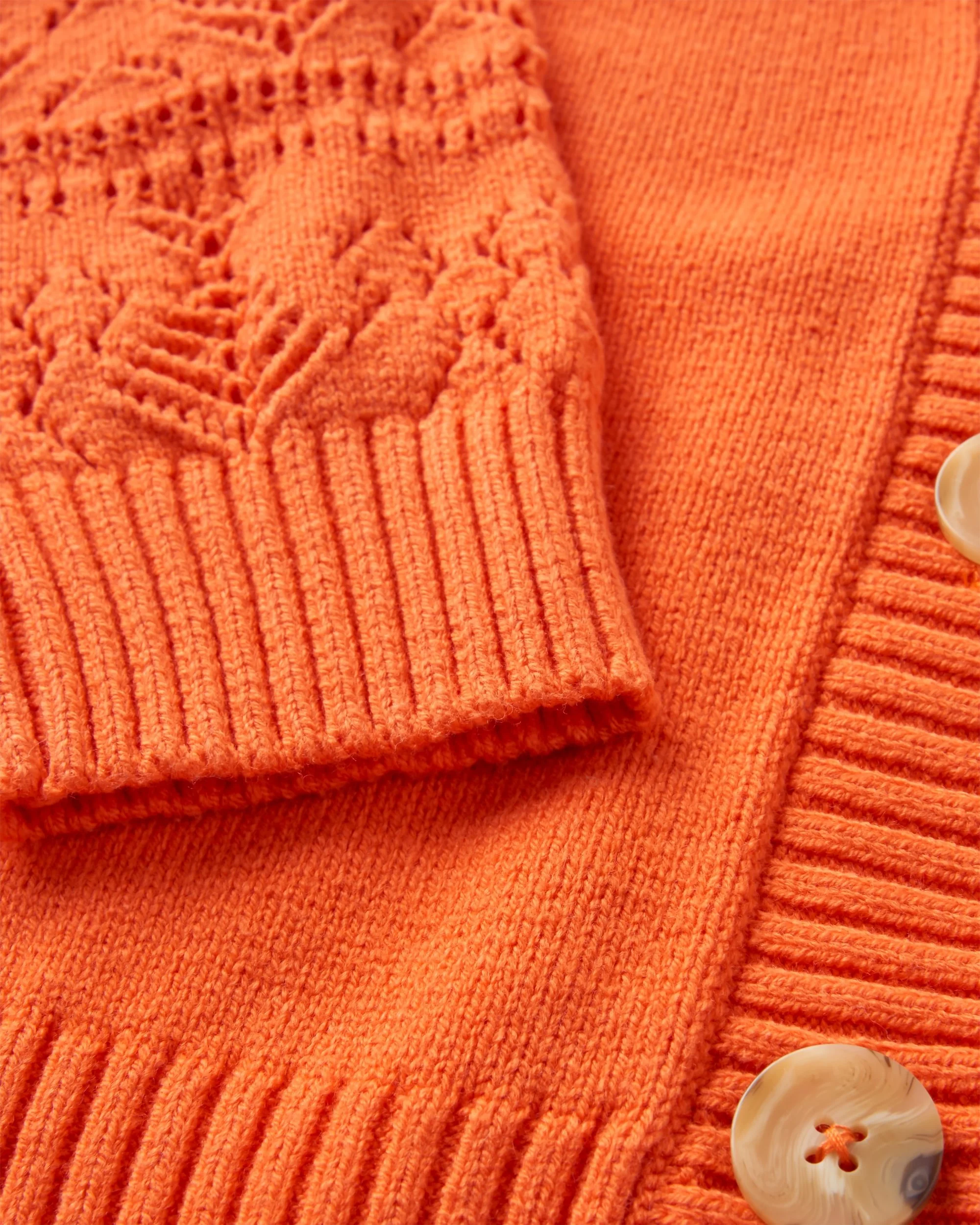 Grace Open Knit Cardigan - Ember Orange - Image 7