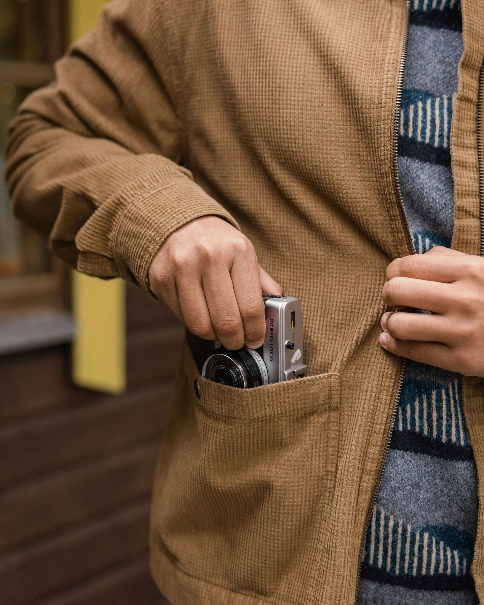 Harvest Organic Cotton Cord Overshirt - Caramel Brown - Image 4