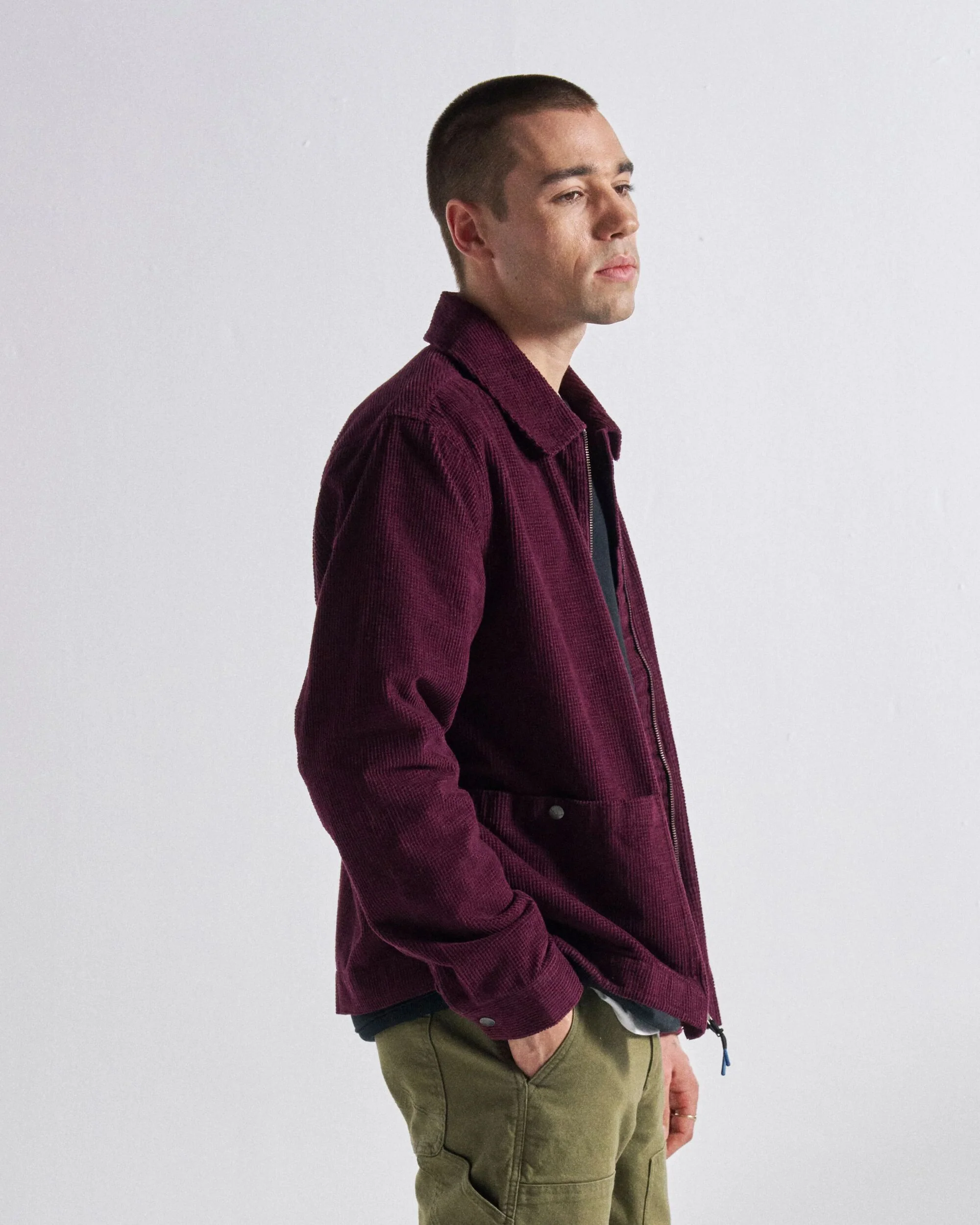 Harvest Organic Cotton Cord Overshirt - Fig - Image 5