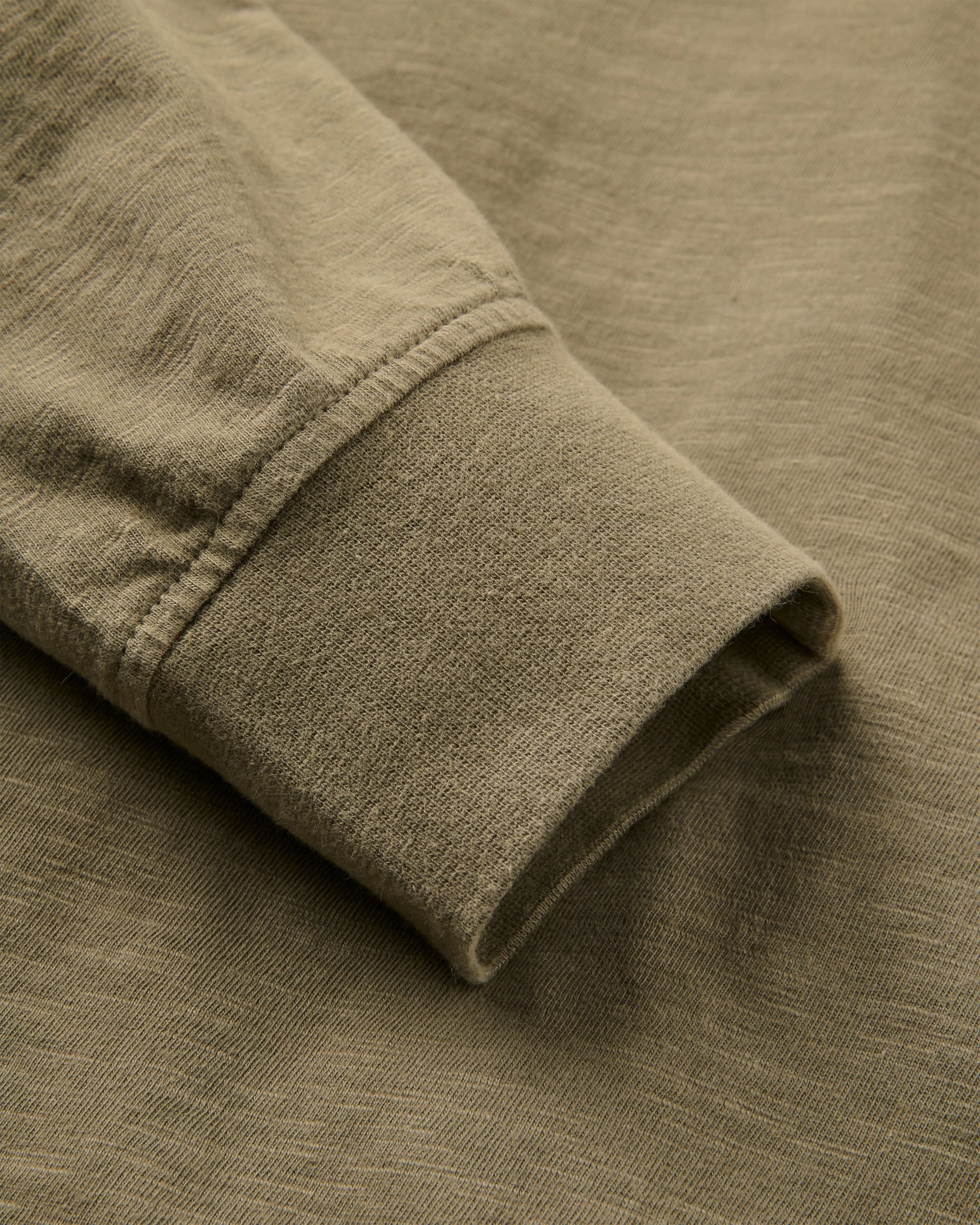 Headland LS Slub Henley - Dusty Olive - Image 5