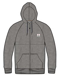 Heritage Full Zip Hoodie - Dark Grey Marl - Image 11