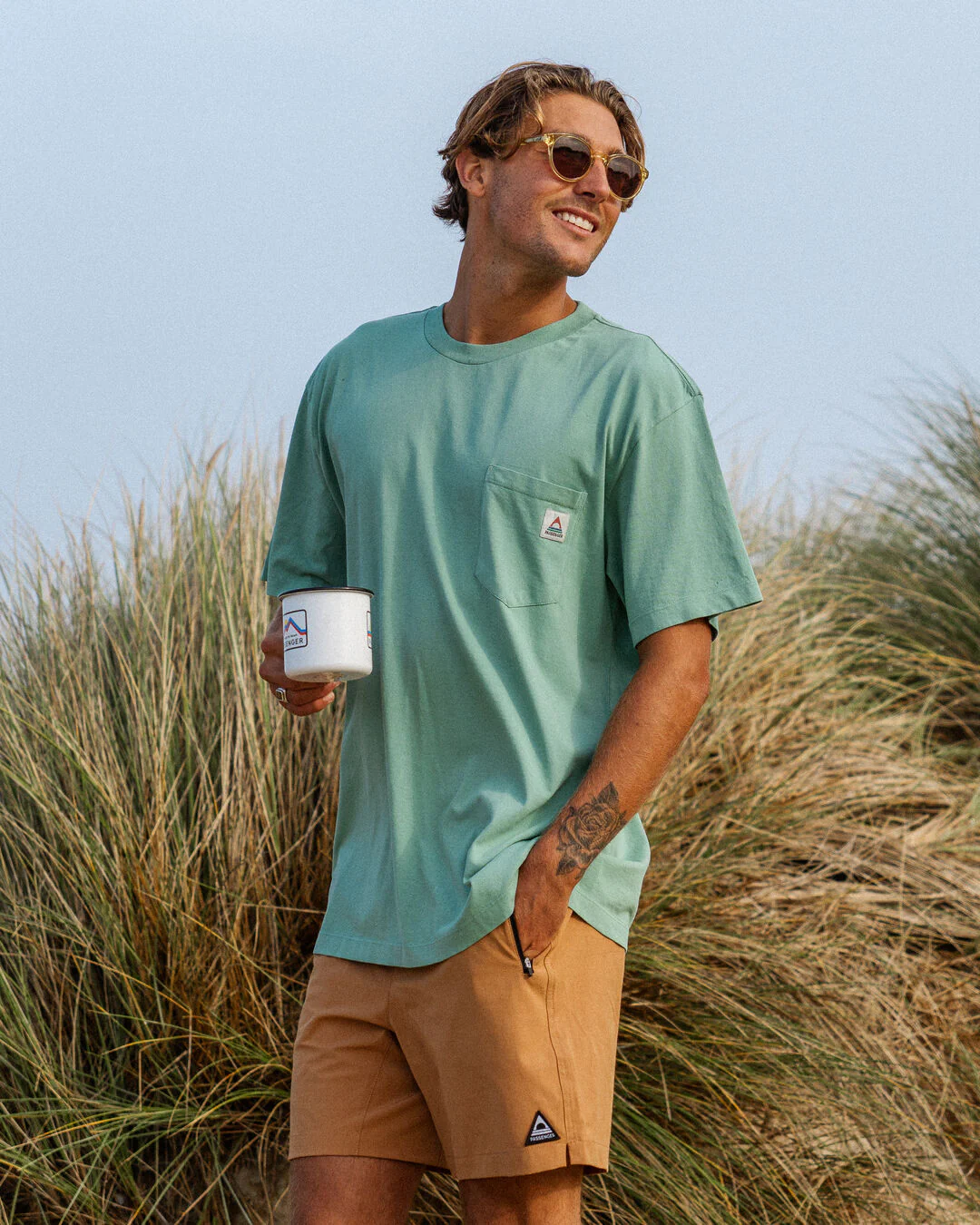Heritage Pocket T-Shirt - Mid Sage