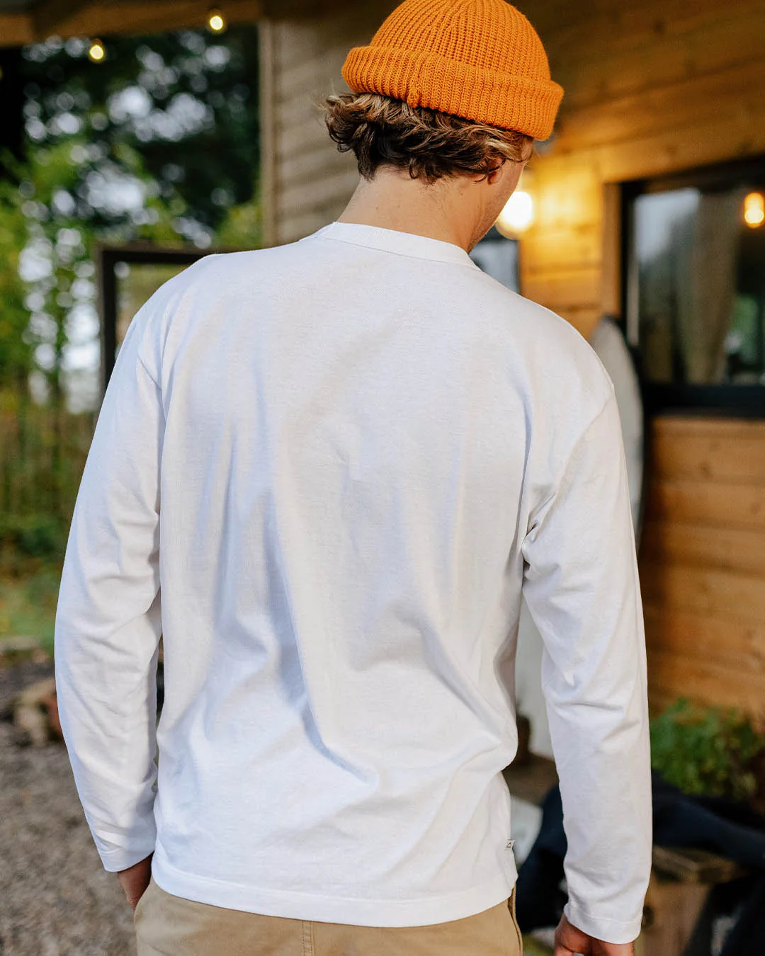 Heritage Organic Relaxed Fit LS T-Shirt - White - Image 5