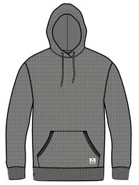 Heritage Textured Relaxed Fit Hoodie - Charcoal - Image 10