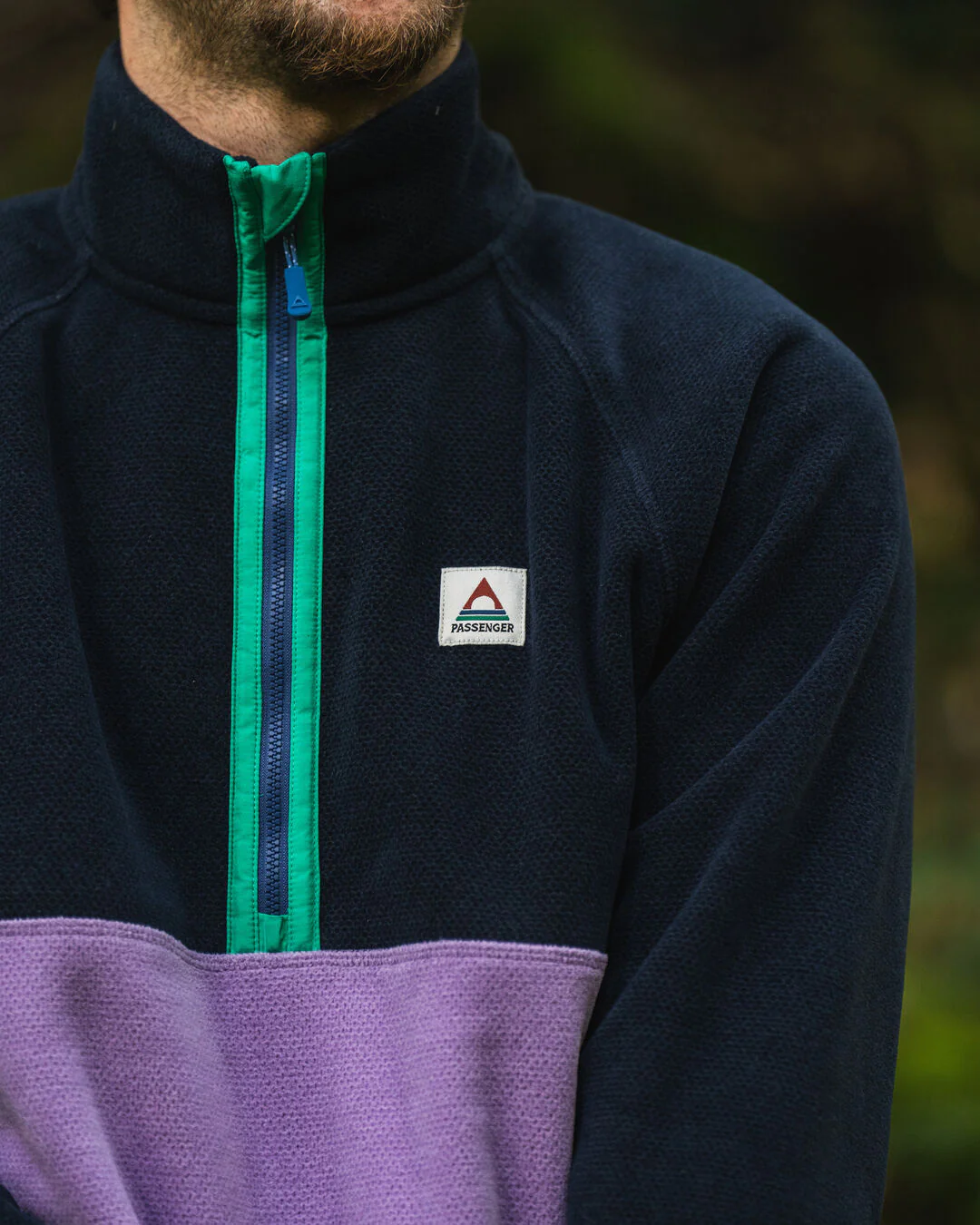 Men's Highland PolartecĀ® Fleece - Lilac/ Deep Navy - Image 3