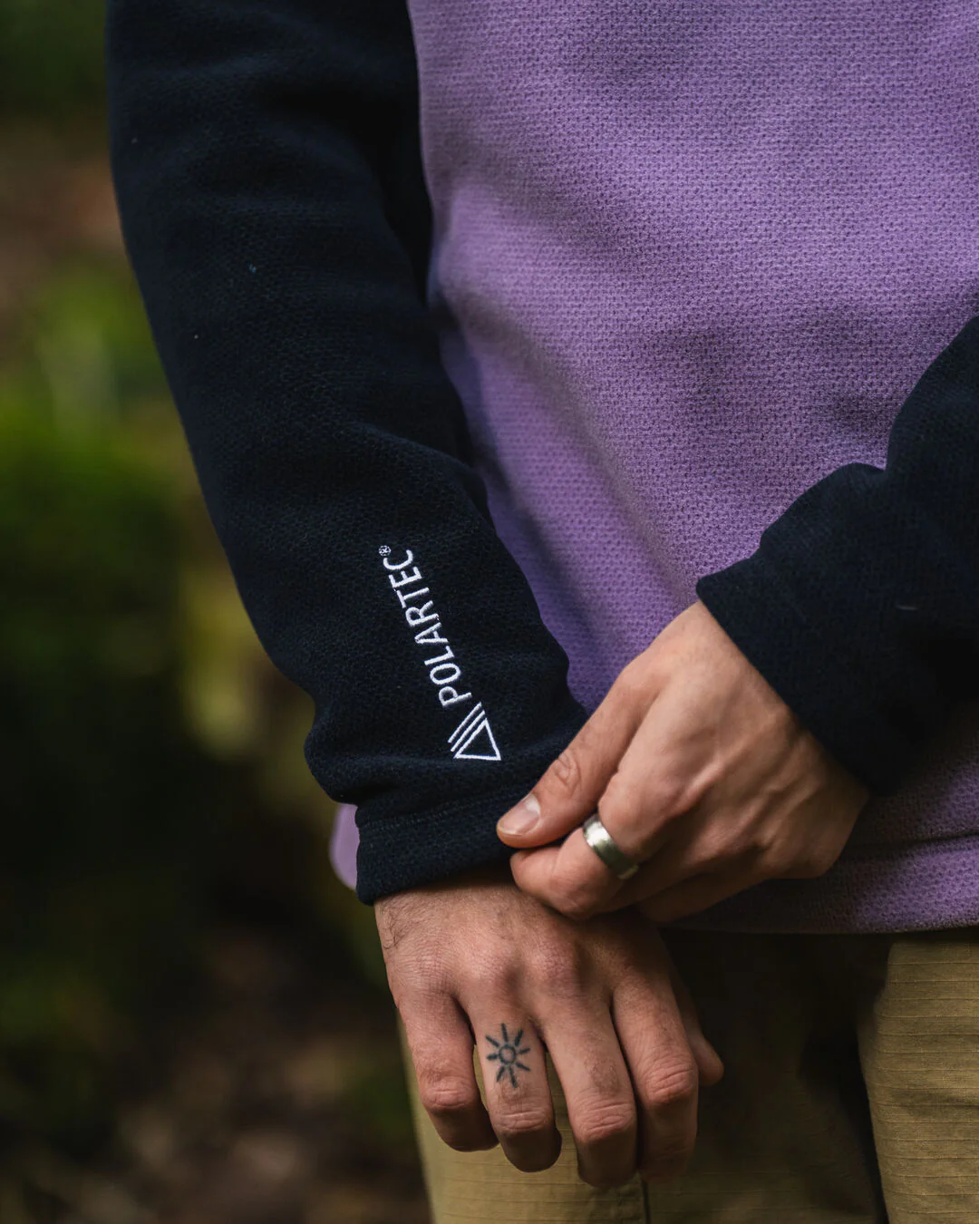 Men's Highland PolartecĀ® Fleece - Lilac/ Deep Navy - Image 4