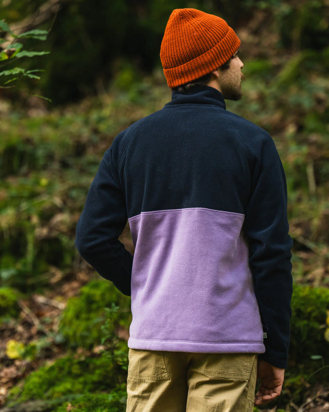 Men's Highland PolartecĀ® Fleece - Lilac/ Deep Navy - Image 5