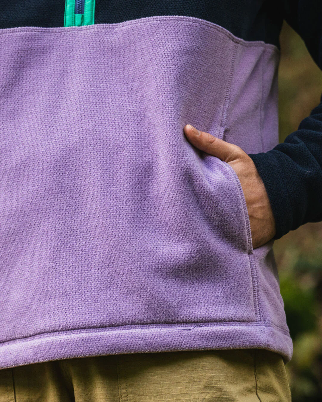 Men's Highland PolartecĀ® Fleece - Lilac/ Deep Navy - Image 6