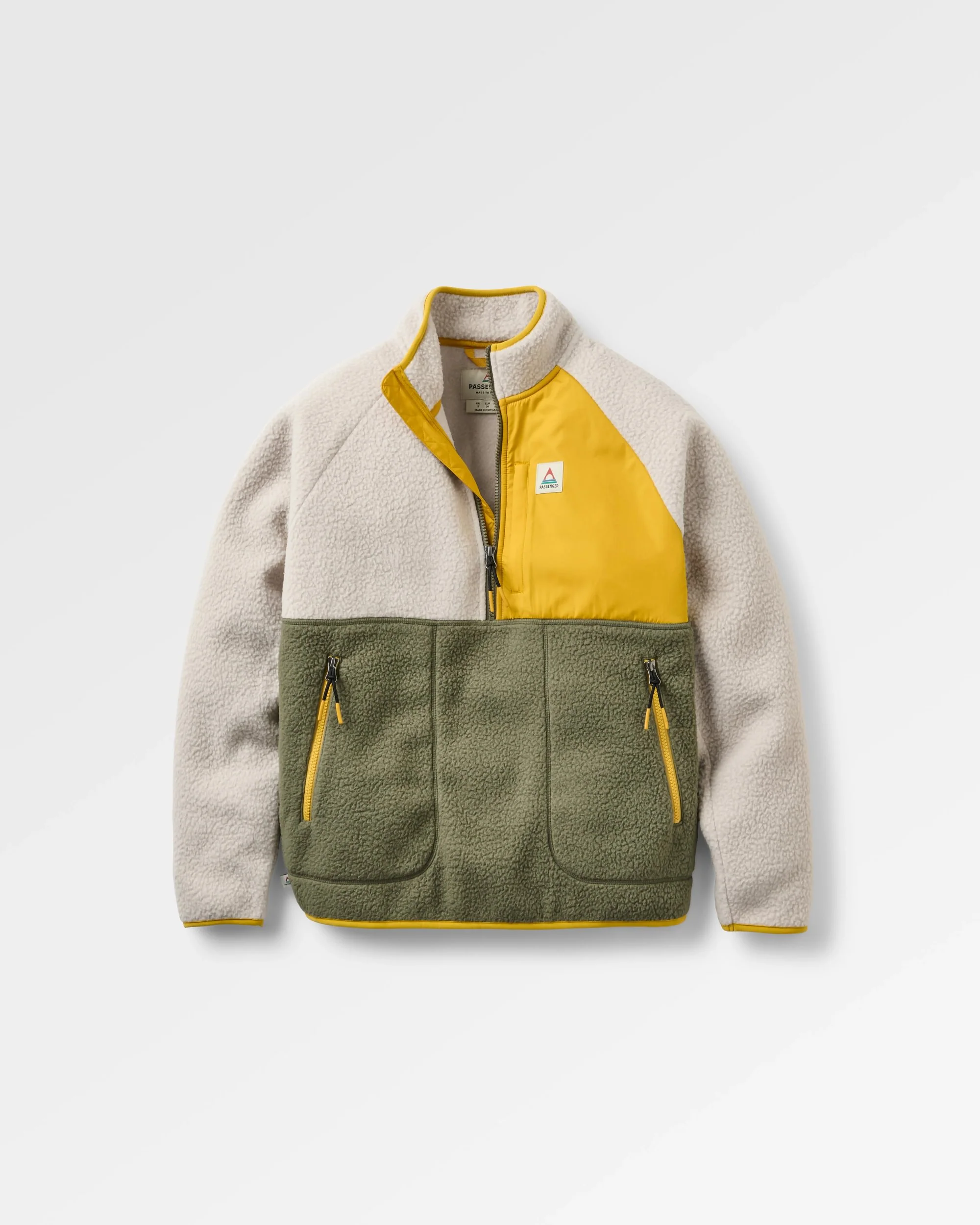 Home Sherpa Fleece - Vintage White/Dusty Olive - Image 2