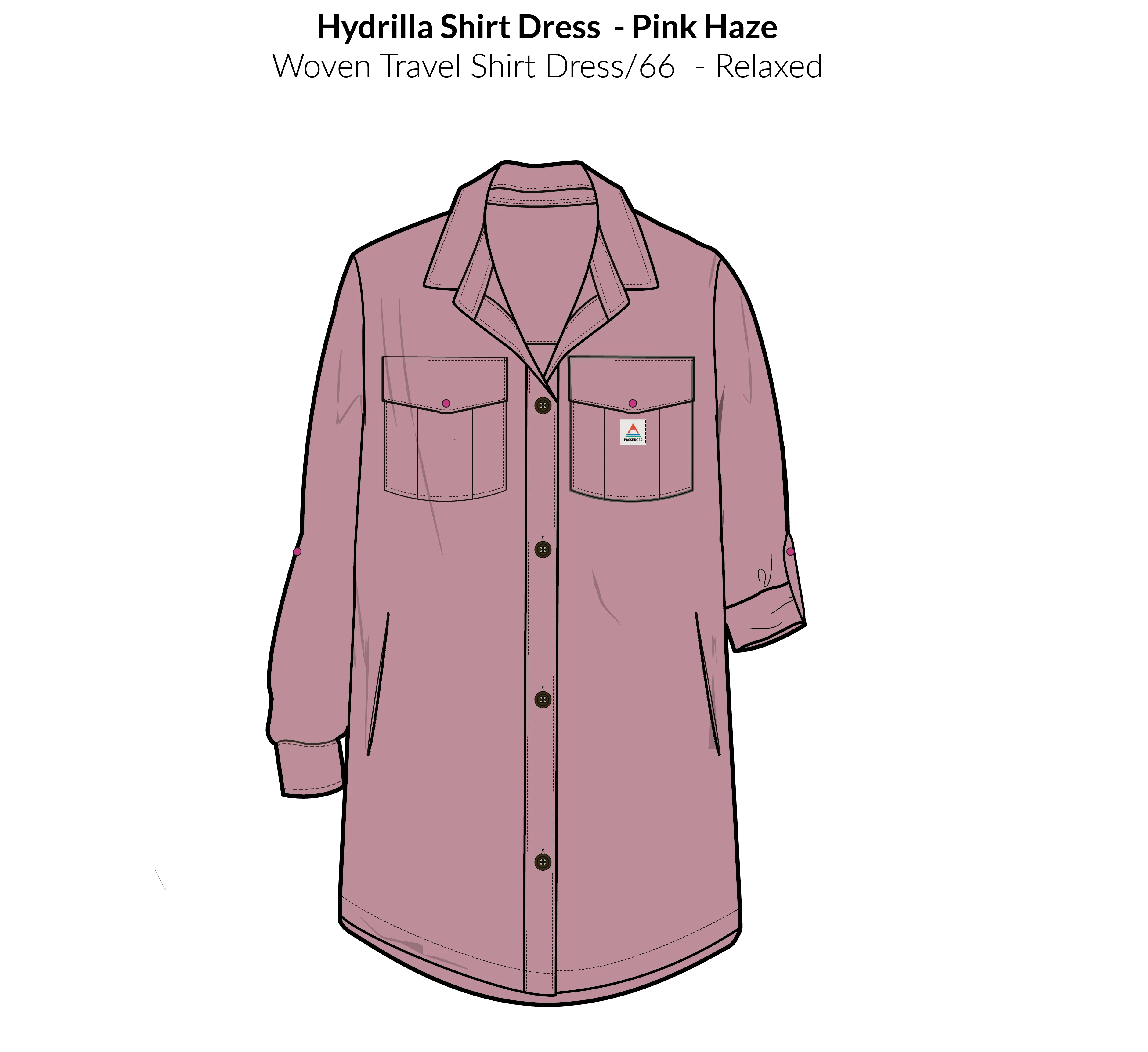 Hydrilla LS Shirt Dress - Pink Haze - Image 8
