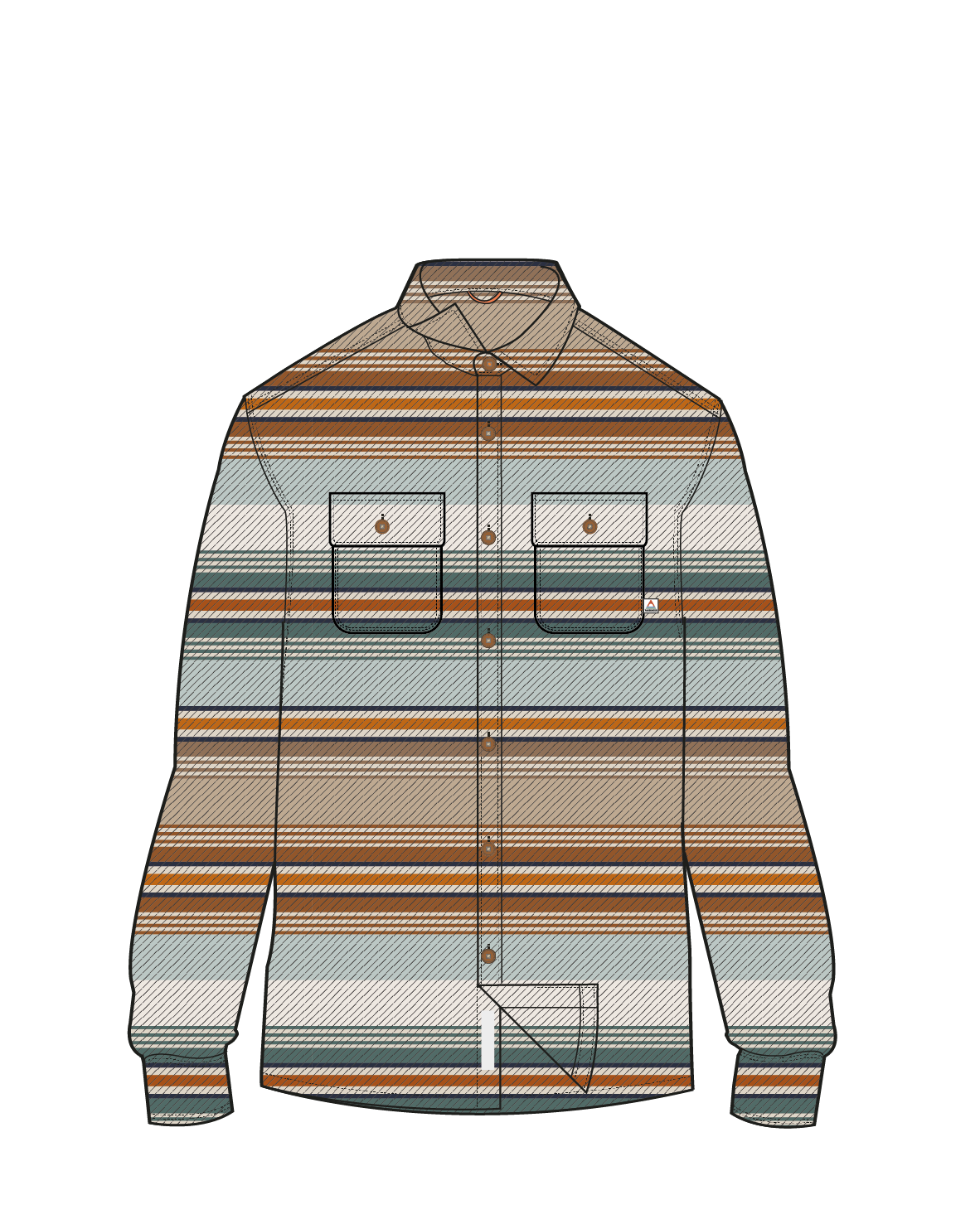 Island Twill Shirt - Birch Beach Stripe - Image 10