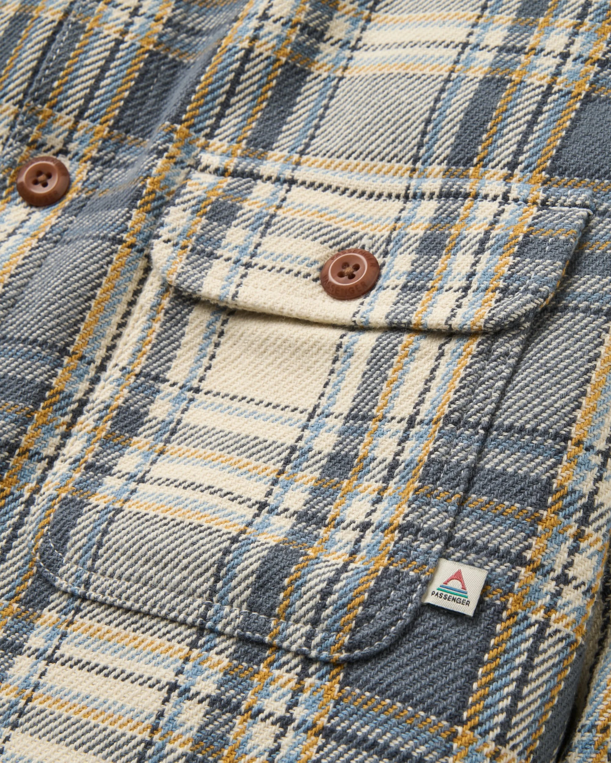 Island Twill Shirt - Off White Check - Image 6