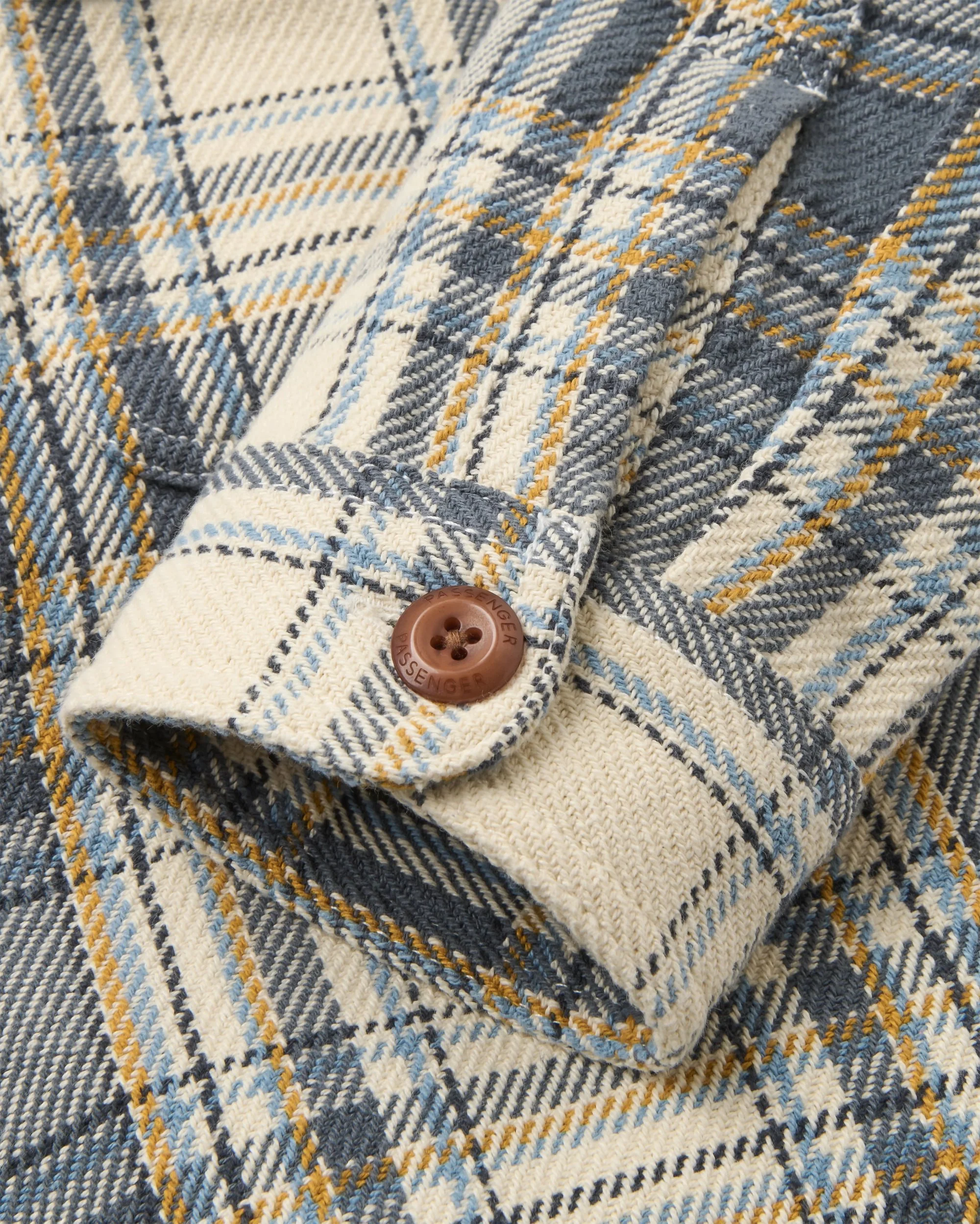 Island Twill Shirt - Off White Check - Image 7