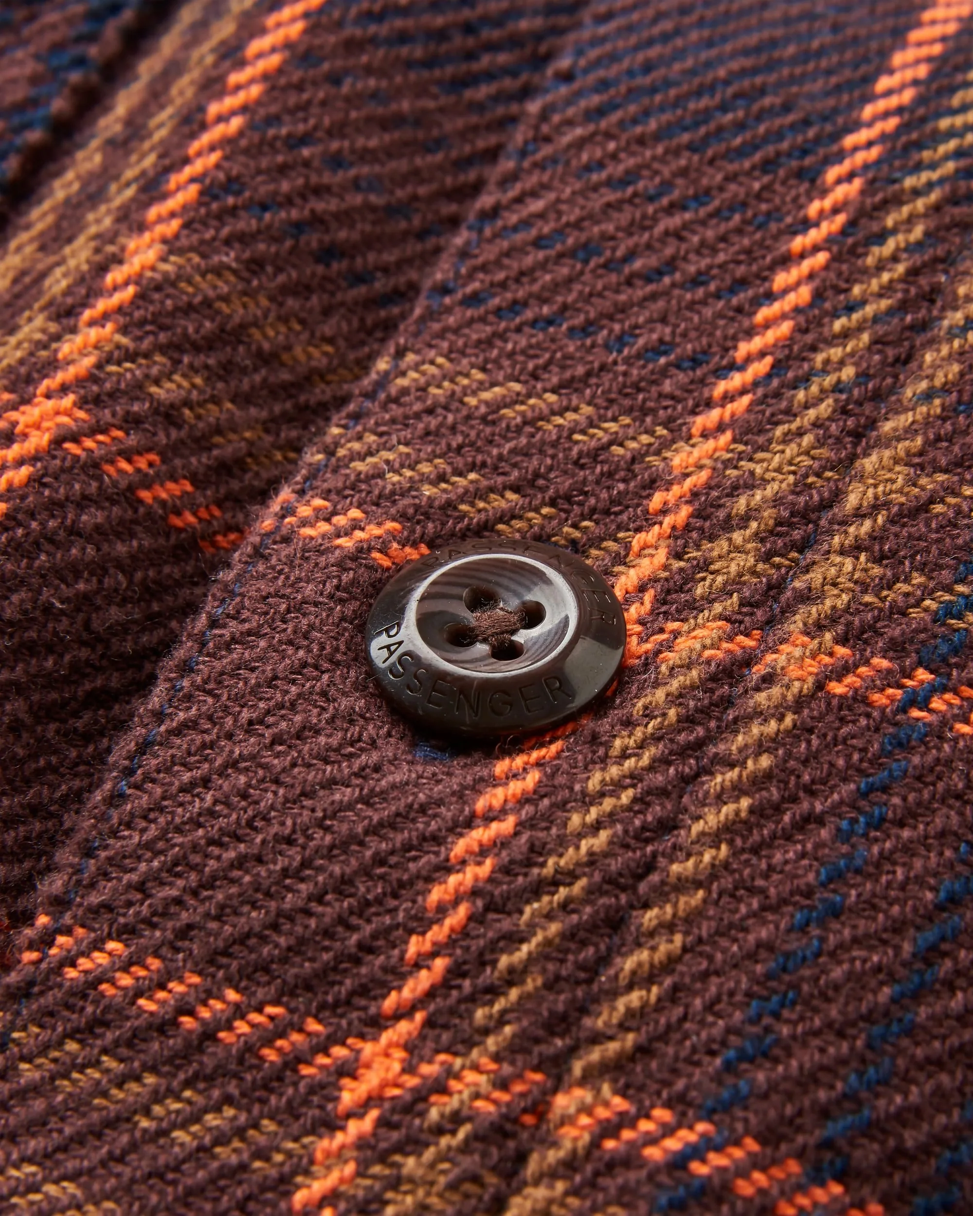Island Twill Shirt - Rich Navy/Espresso Check - Image 3
