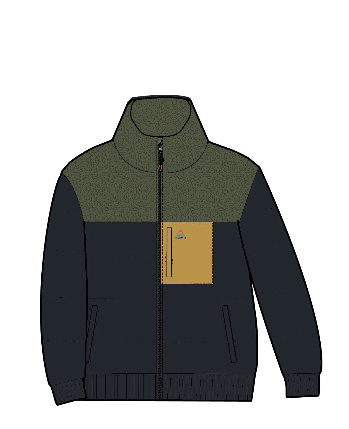 Journey Insulated Jacket - Black/Khaki - Image 8
