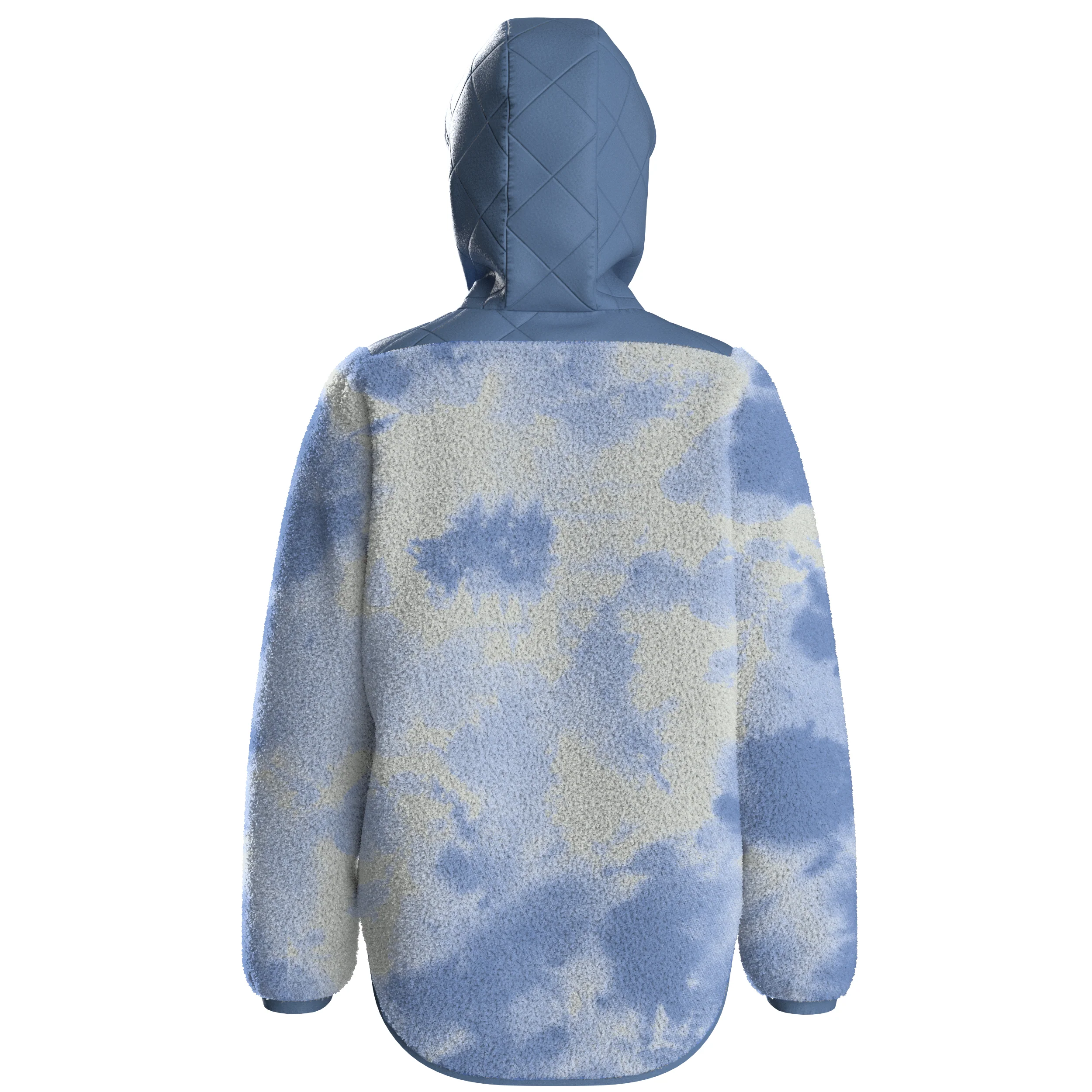 Juana Polar Hooded Fleece - Tie Dye Cornflower - Image 7