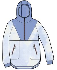 Juana Polar Hooded Fleece - Tie Dye Cornflower - Image 8