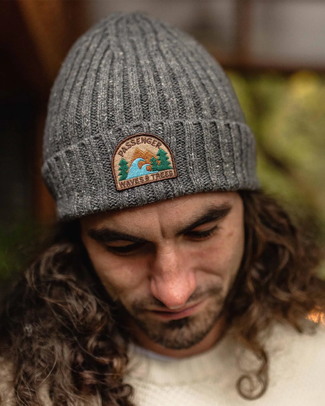 Katira Rib Knit Beanie - Charcoal - Image 2