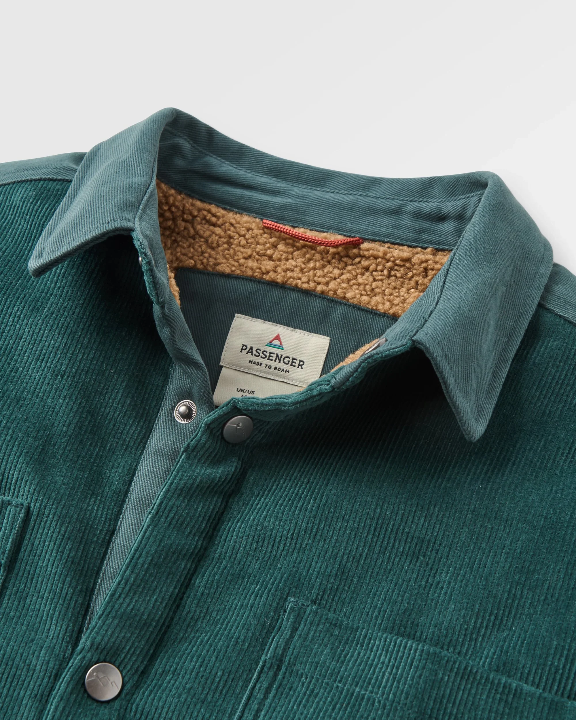 Kodiak Sherpa Lined Cord Overshirt - Dark Fern - Image 2
