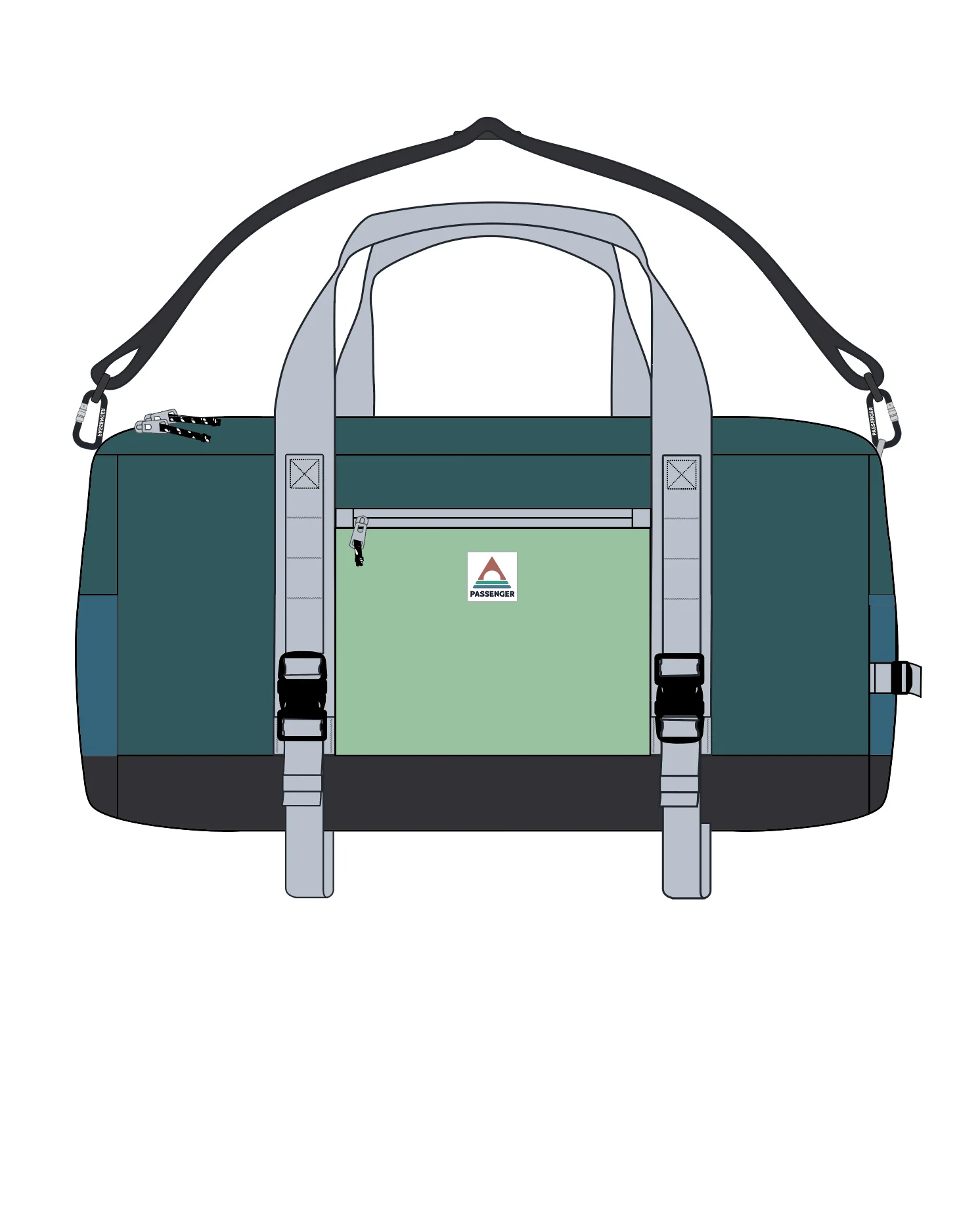 Kombi 40L Kit Bag - Mediterranean/ Ocean Teal - Image 11