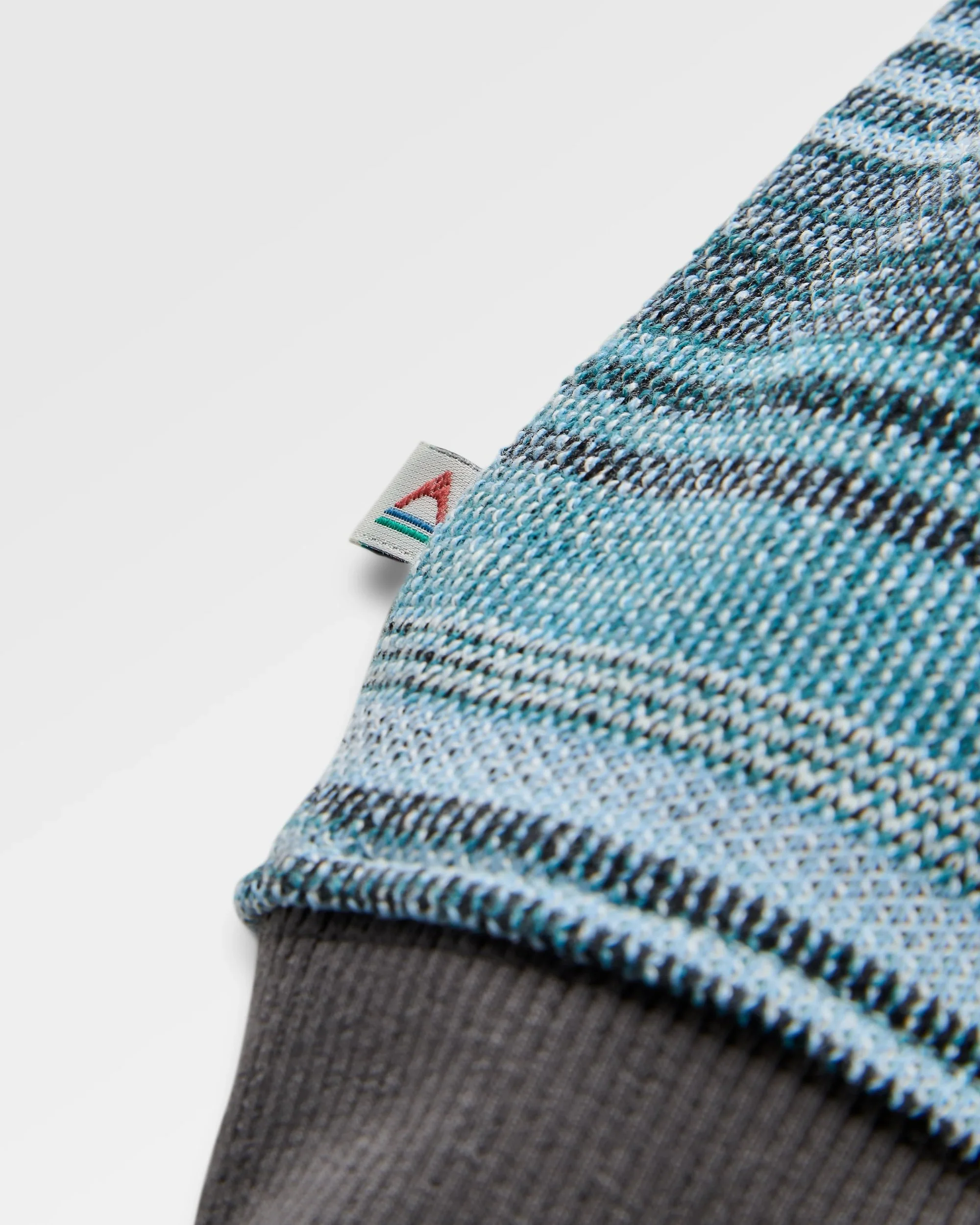 Lagoon Loopback Relaxed Fit Hoodie - Multi Blue Stripe - Image 6