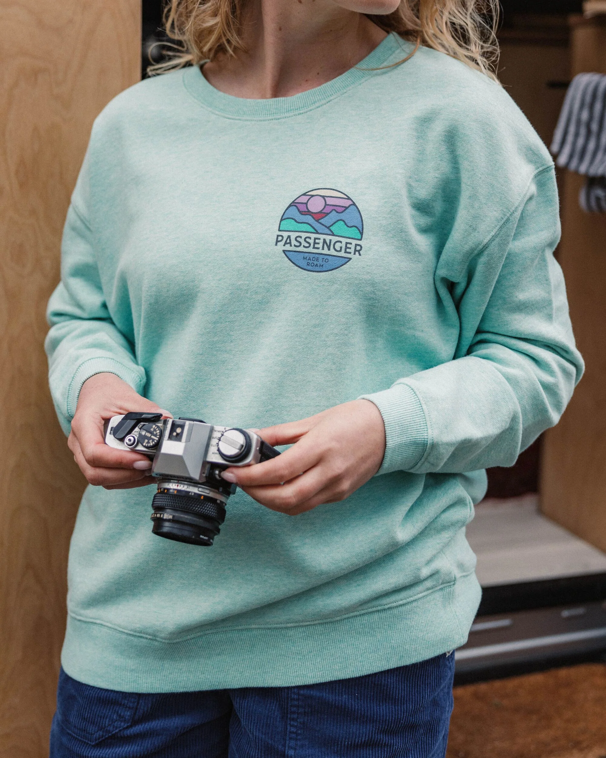 Laidback Organic Cotton Sweatshirt - Aqua Marl - Image 5