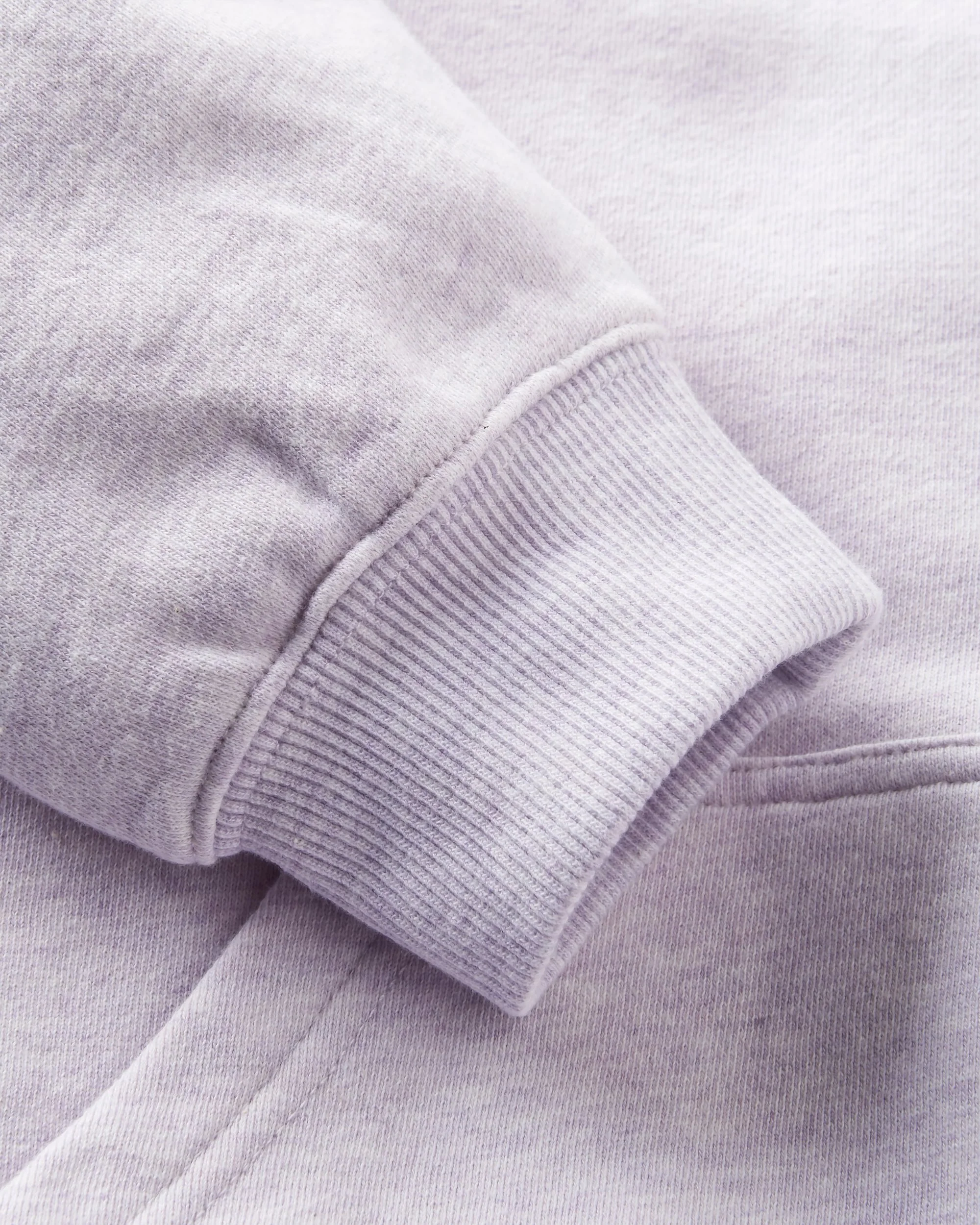 Laidback Organic Cotton Hoodie - Lilac Mist Marl - Image 12