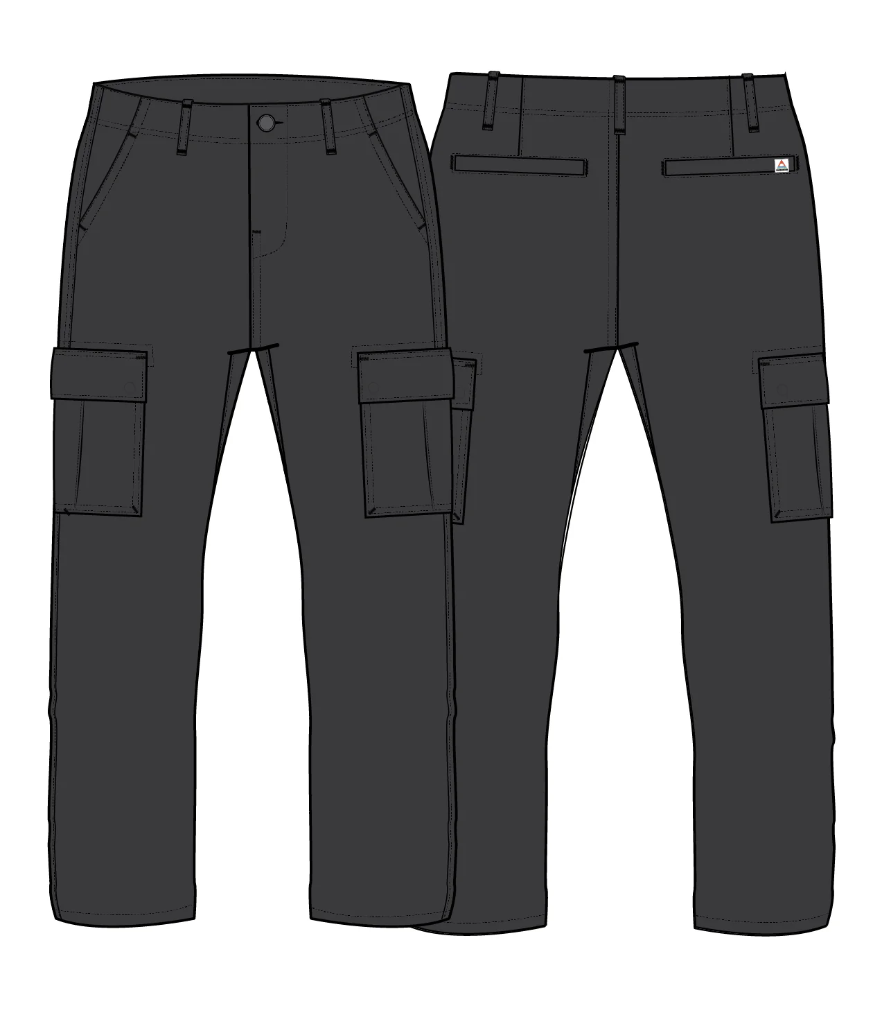 Lakeside Cargo Cotton Trouser - Faded Black - Image 10