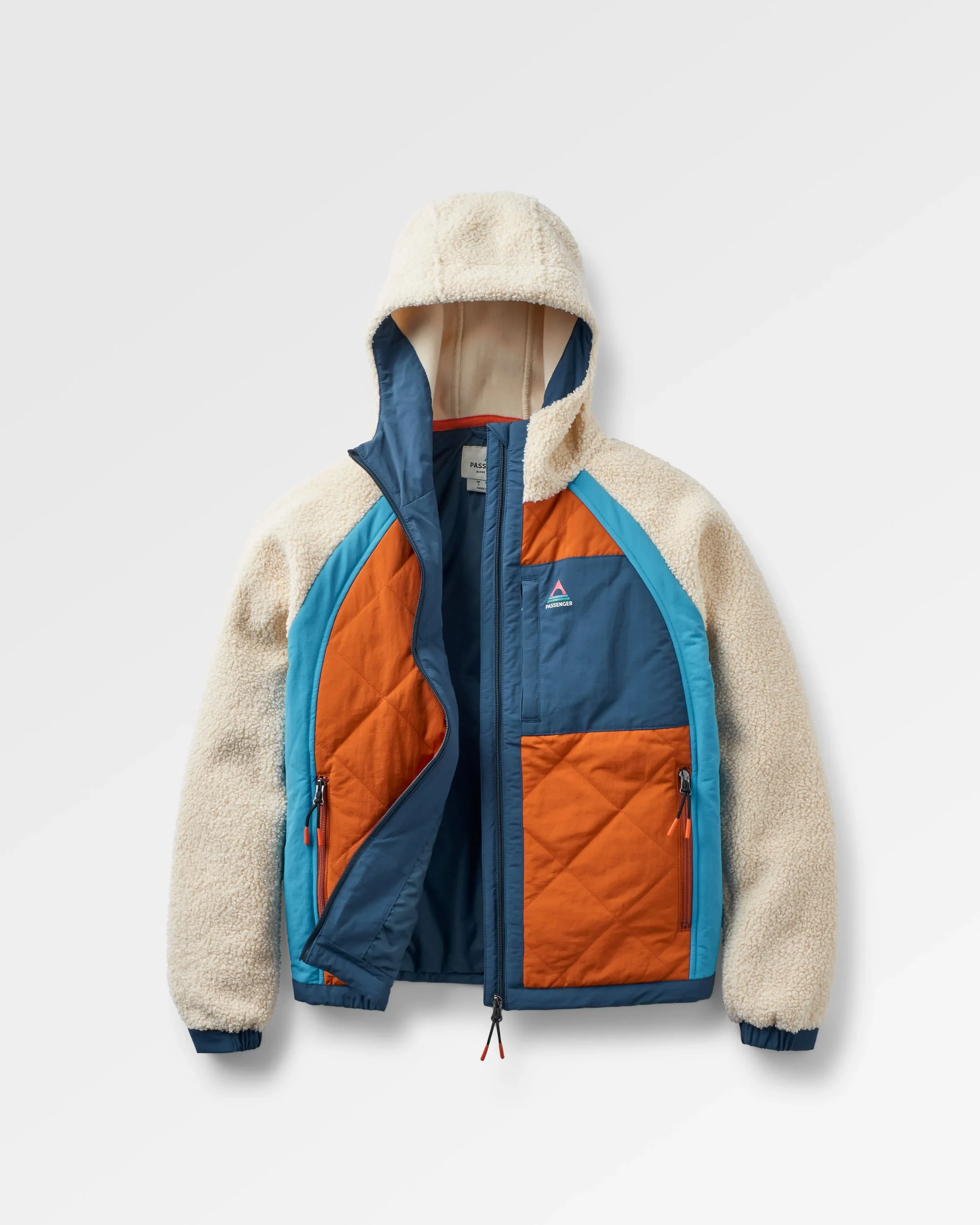 Lara Quilted Jacket - Oat/Sunset Orange - Image 2