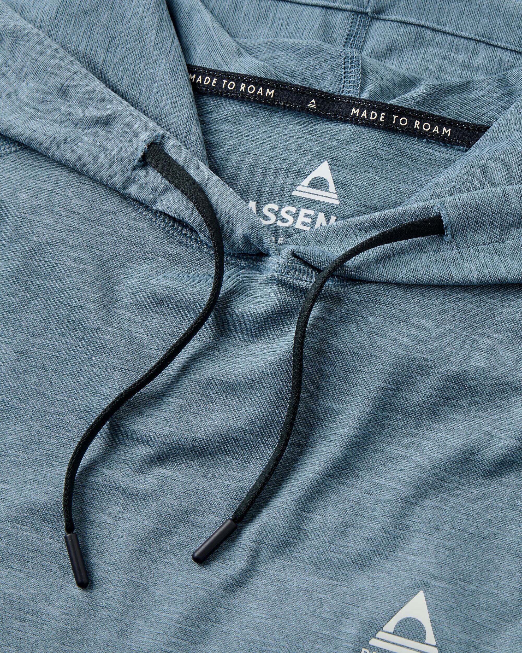 Light Ray Hooded UPF50 LS T-Shirt - Storm Grey Marl - Image 3