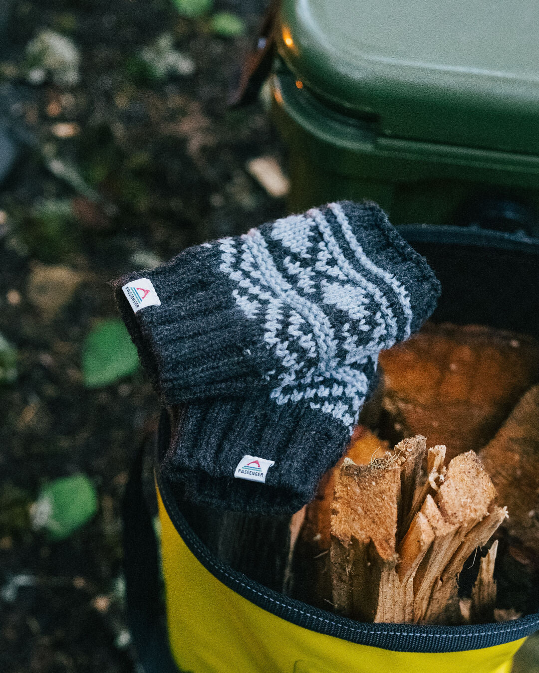 Lily Fleece Lined Fingerless Mittens - Black - Image 2