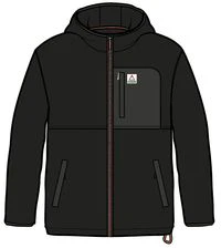 Loch Hooded Polar Fleece - Black - Image 10